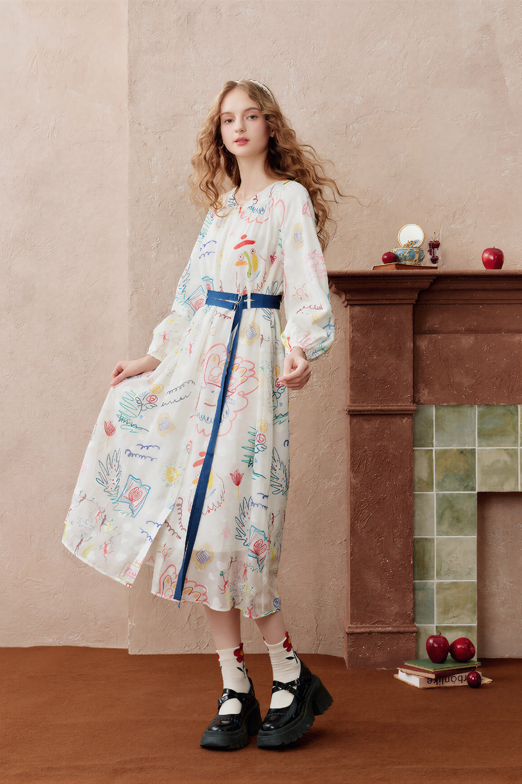 Matisse-Inspired French Unique-Elegance Dress | LYONSENS Women's Fashion