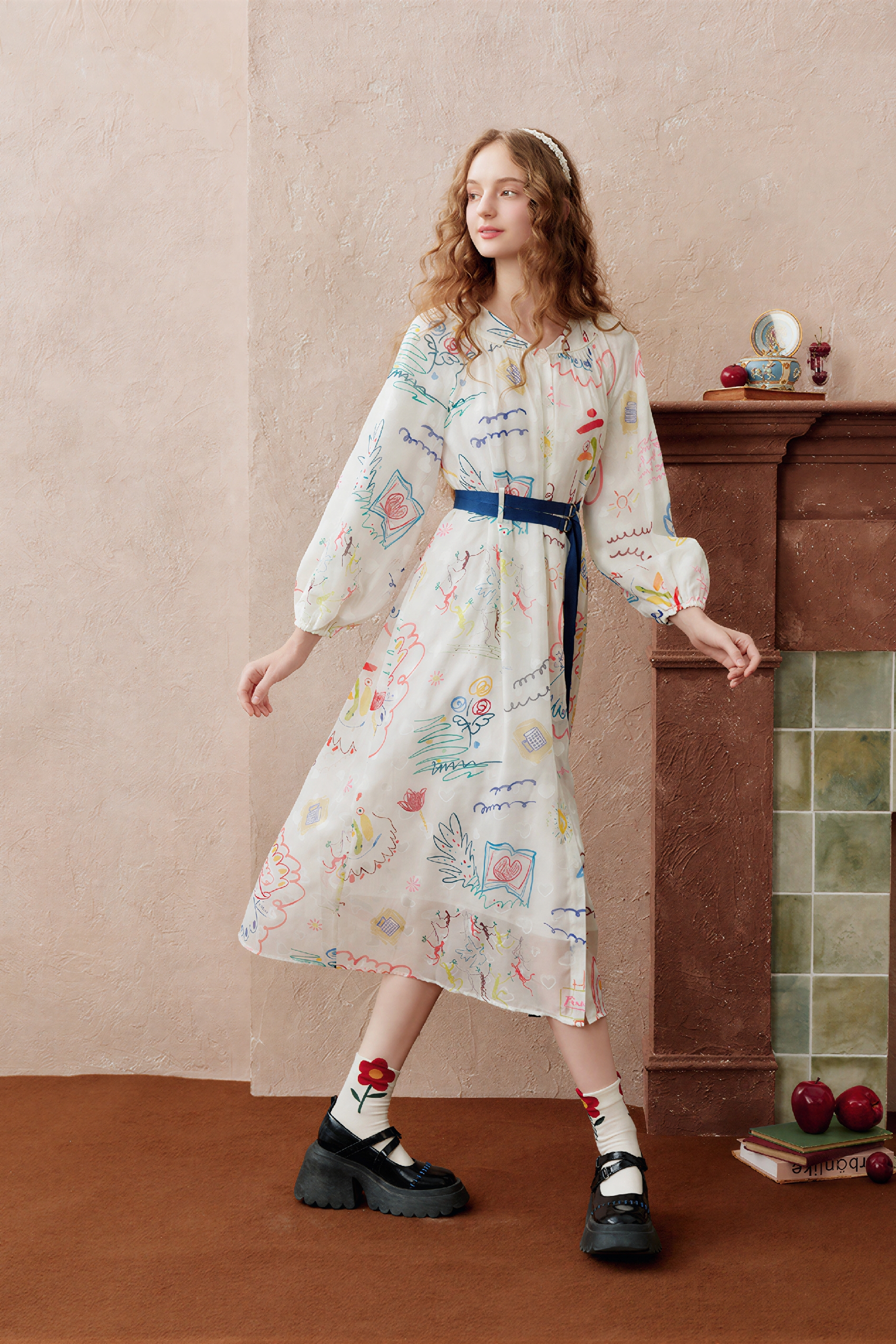Matisse-Inspired French Unique-Elegance Dress | LYONSENS Women's Fashion