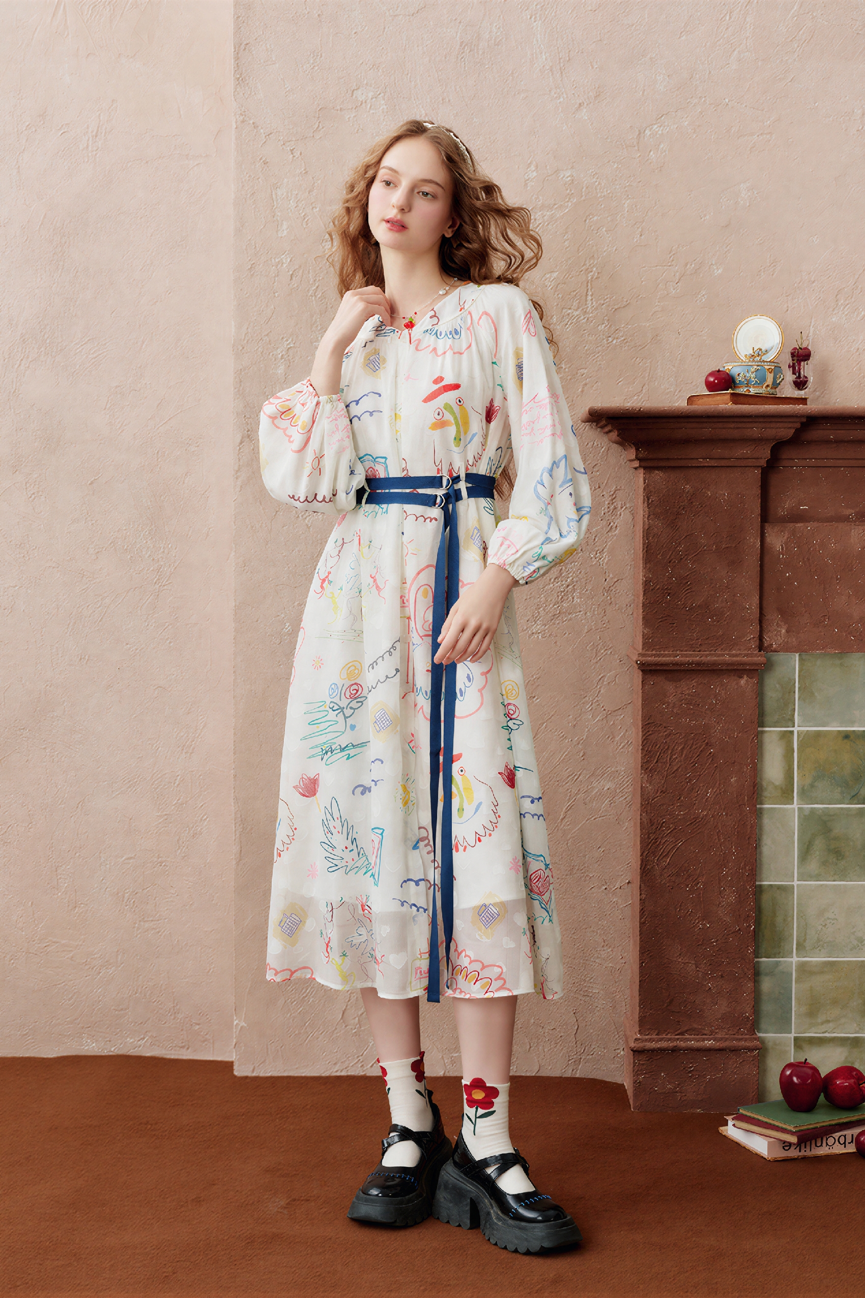 Matisse-Inspired French Unique-Elegance Dress | LYONSENS Women's Fashion