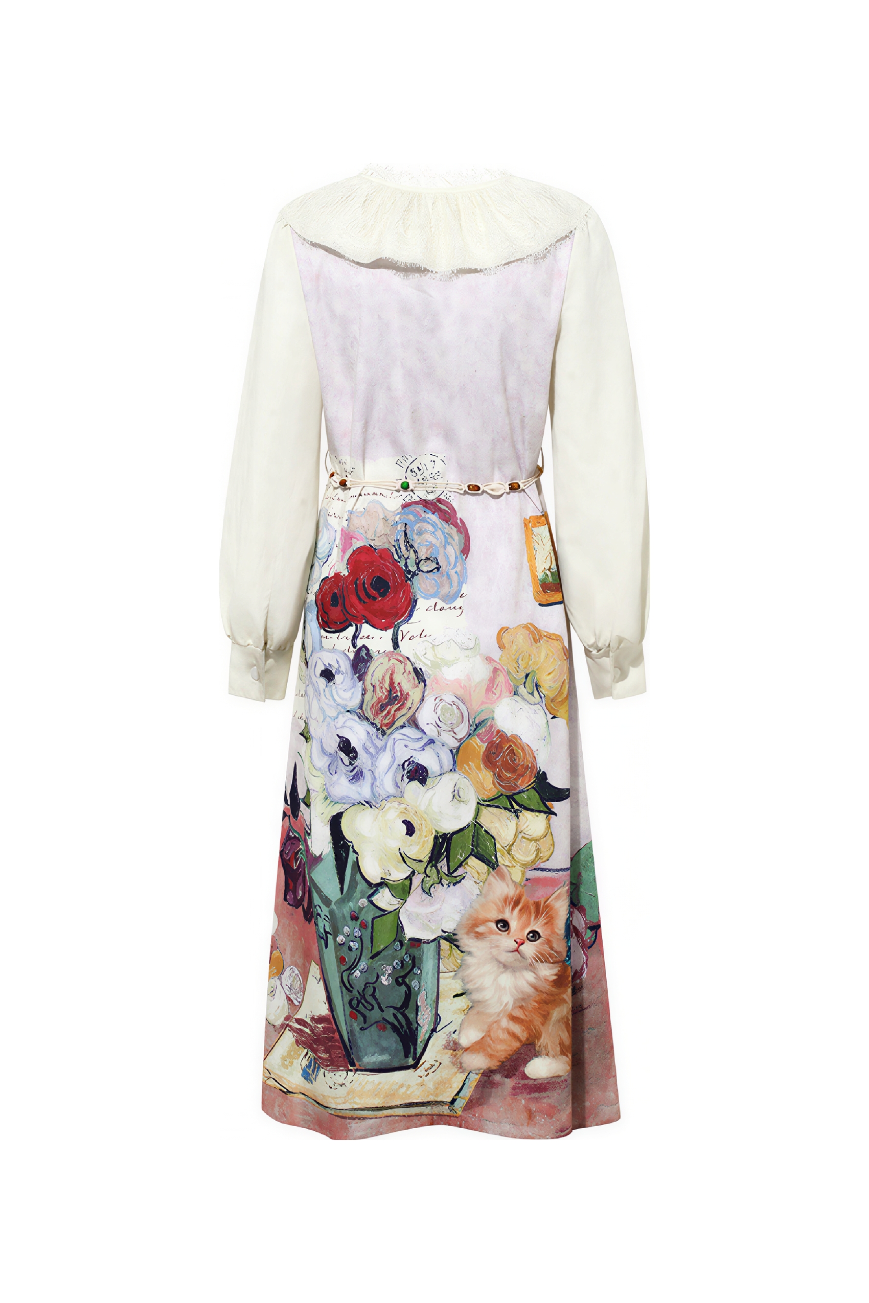 Printed Designer Faux Two-Piece Dress