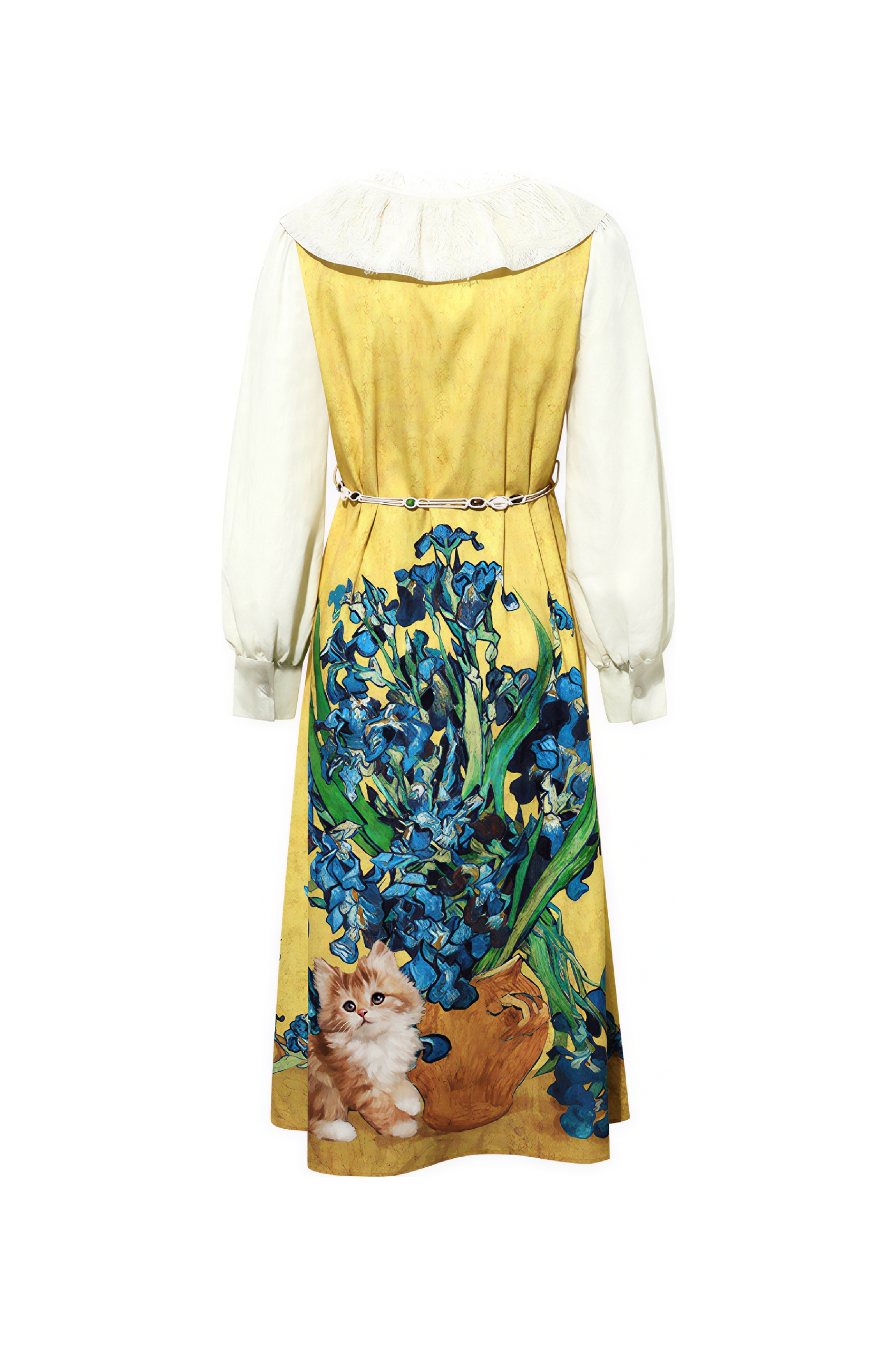 Printed Designer Faux Two-Piece Dress