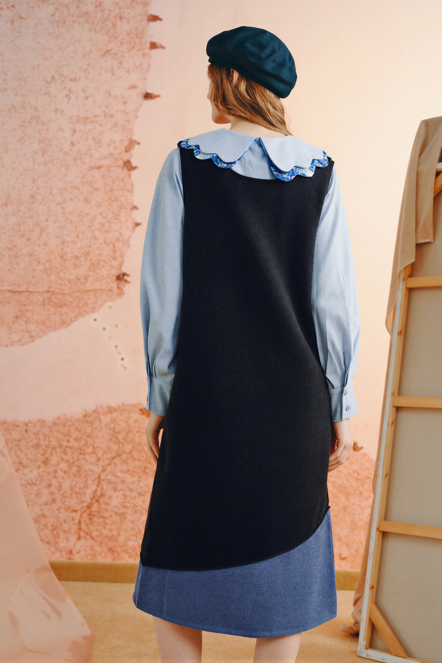 Sleeveless Loose Vest Dress Knit Dress