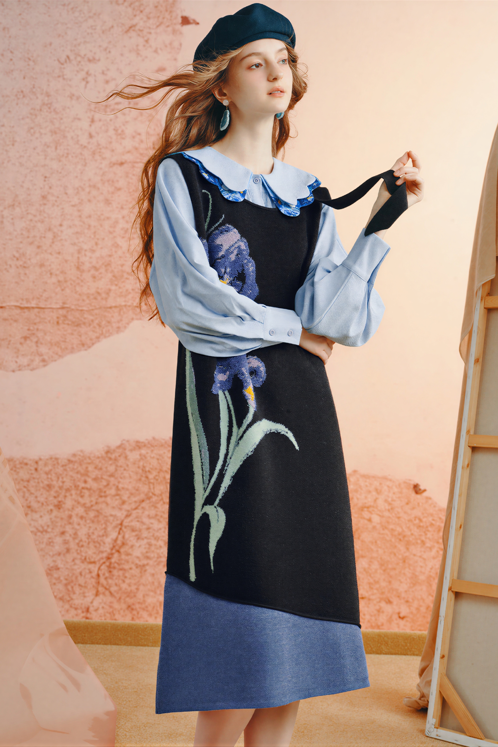 Sleeveless Loose Vest Dress Knit Dress