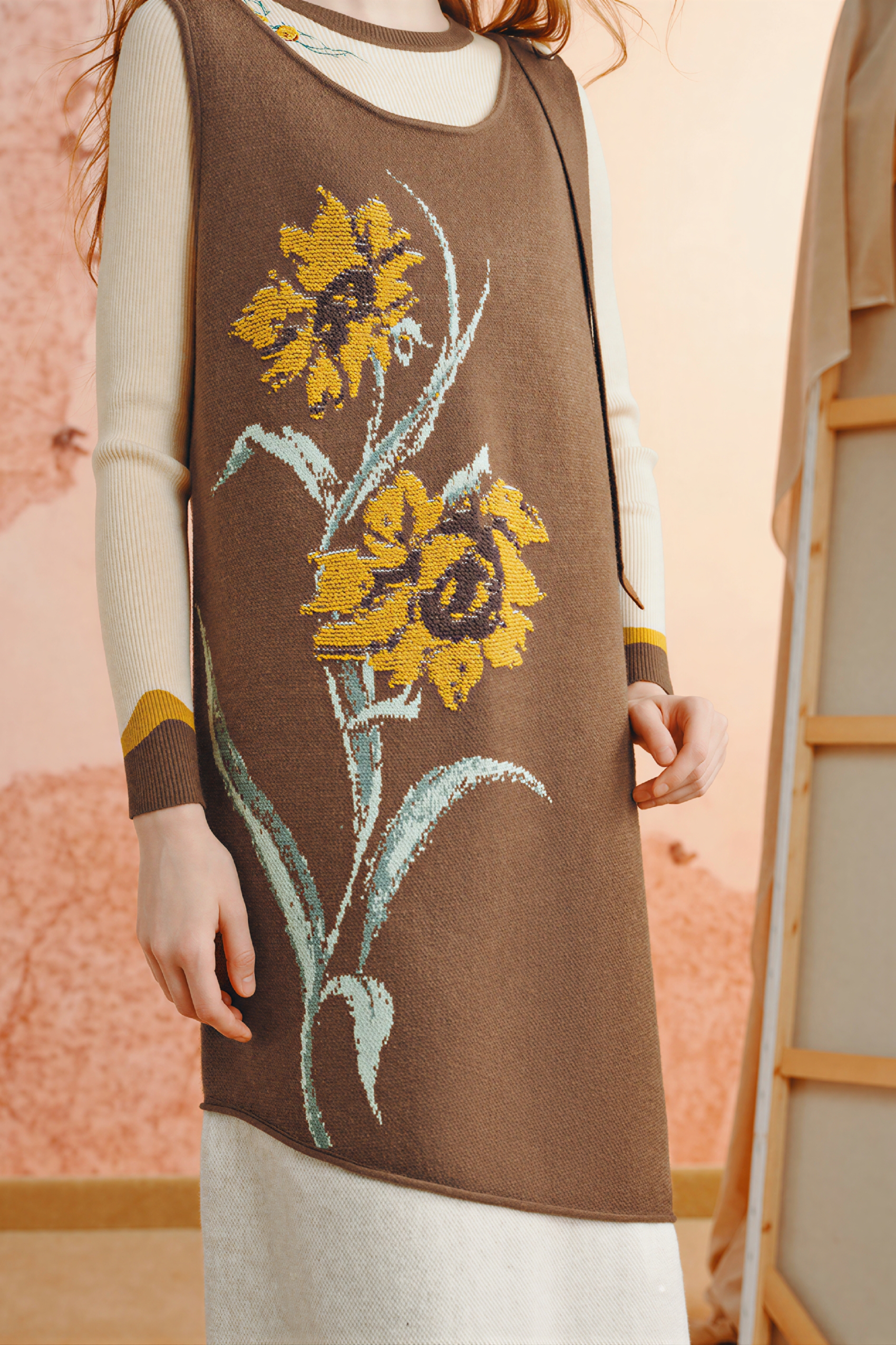 Sleeveless Loose Vest Dress Knit Dress