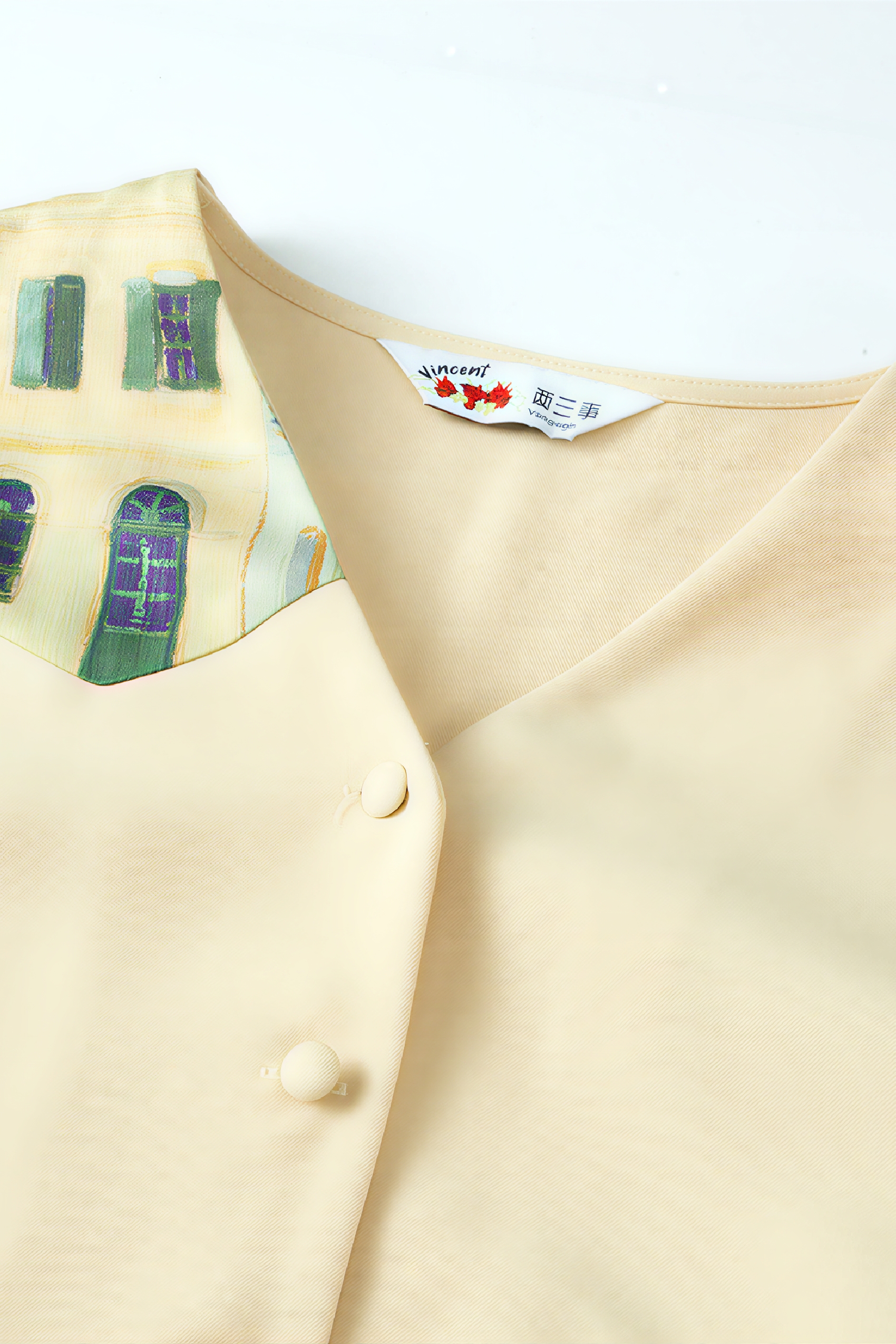 Van Gogh-Inspired Printed Shirt Dress