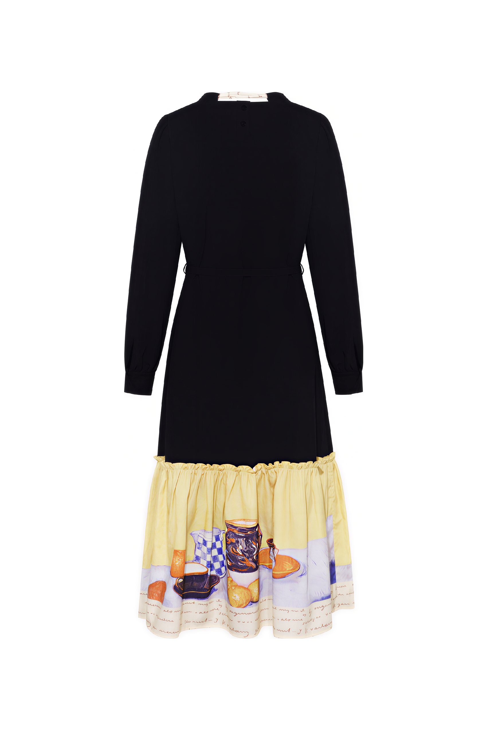 Van Gogh-Inspired Vintage Printed Slimming Dress