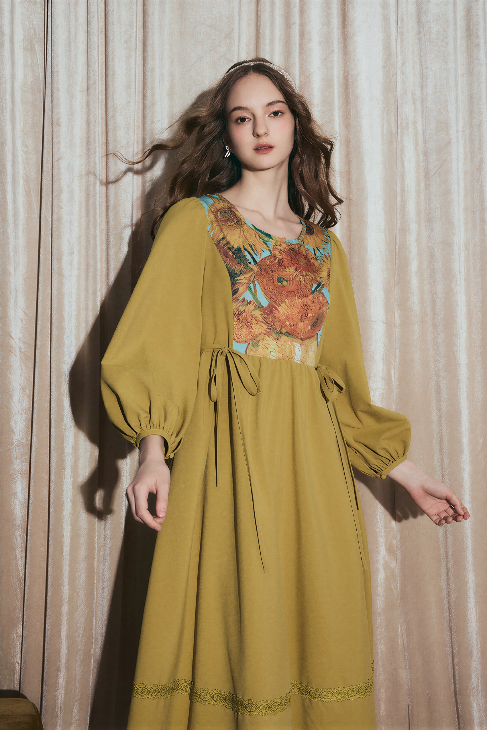 Printed A-Line Designer Dress