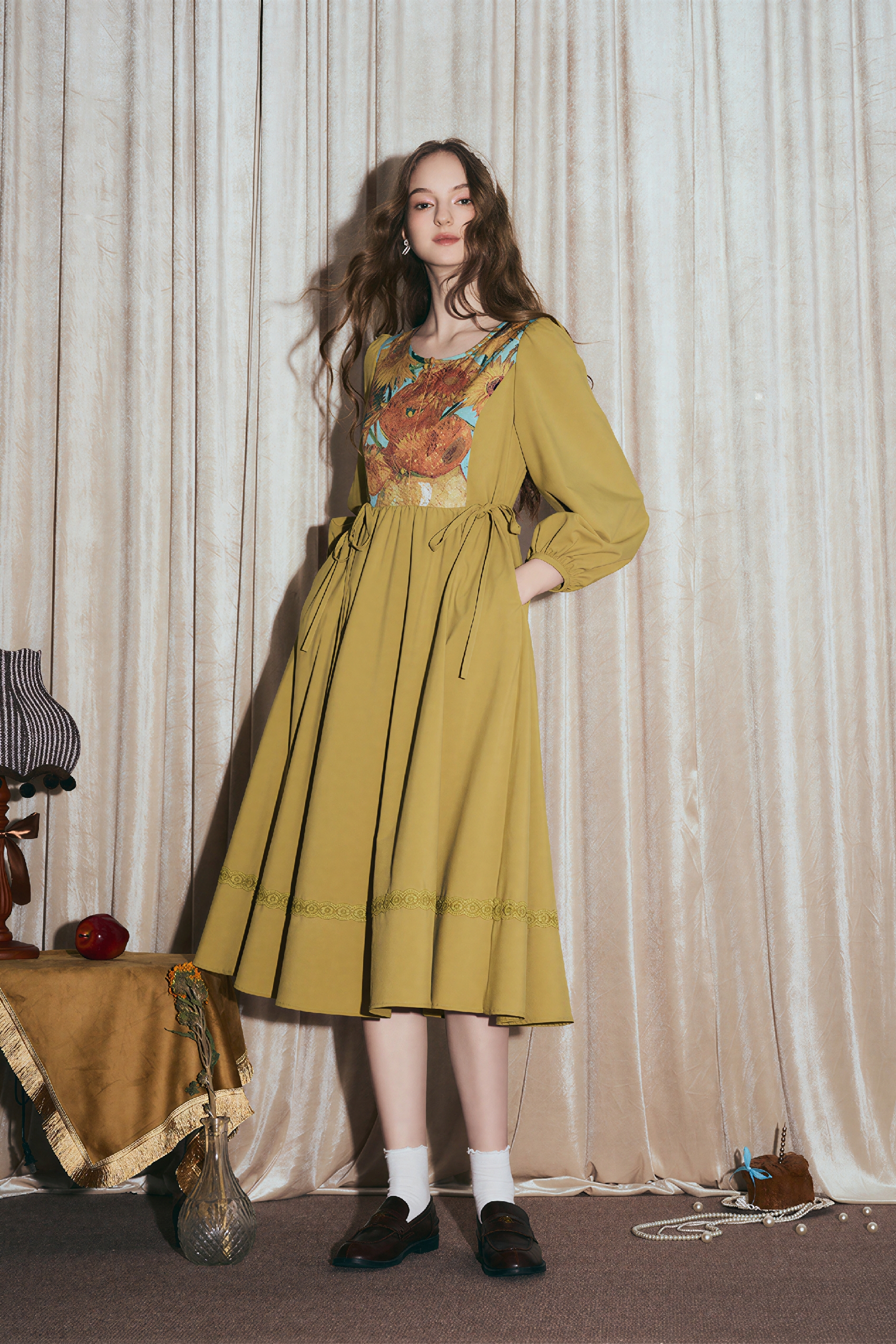 Printed A-Line Designer Dress