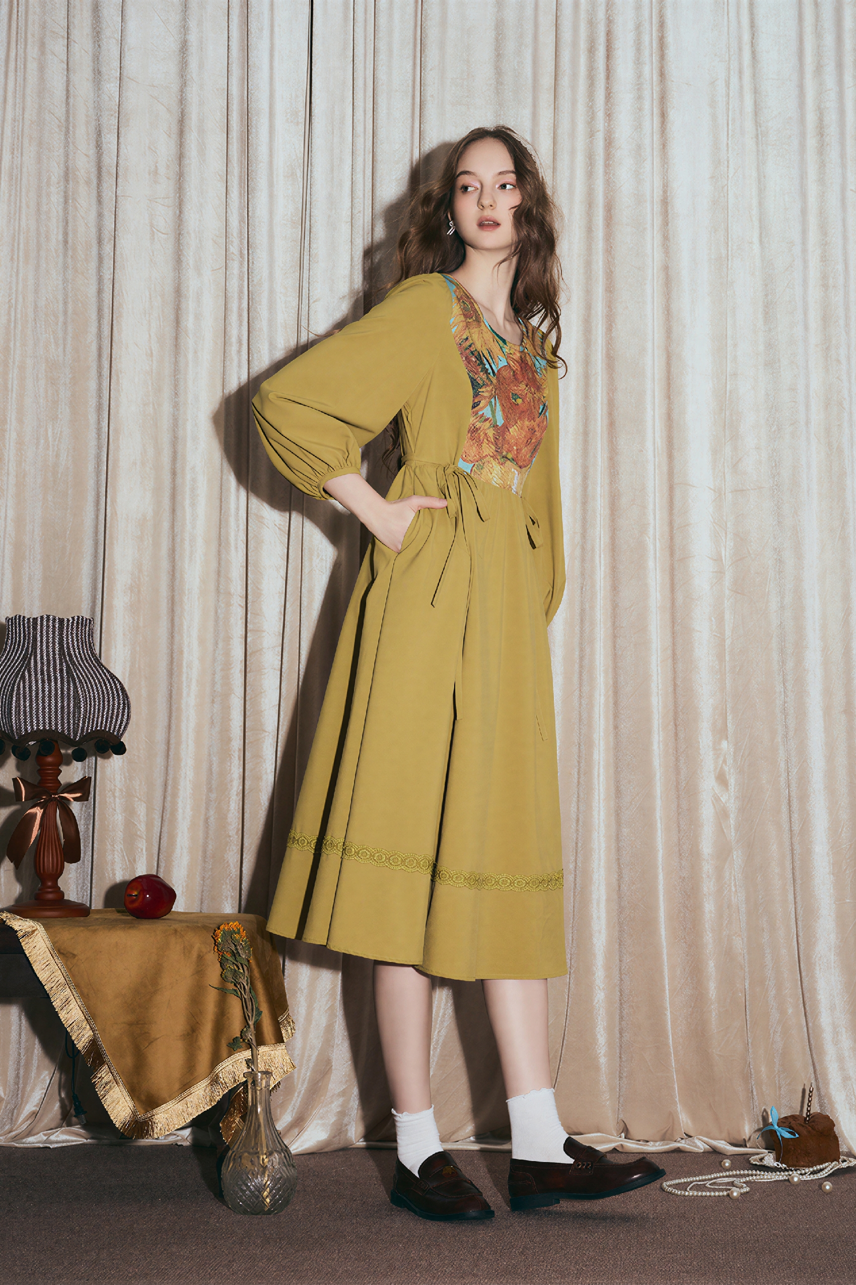 Printed A-Line Designer Dress