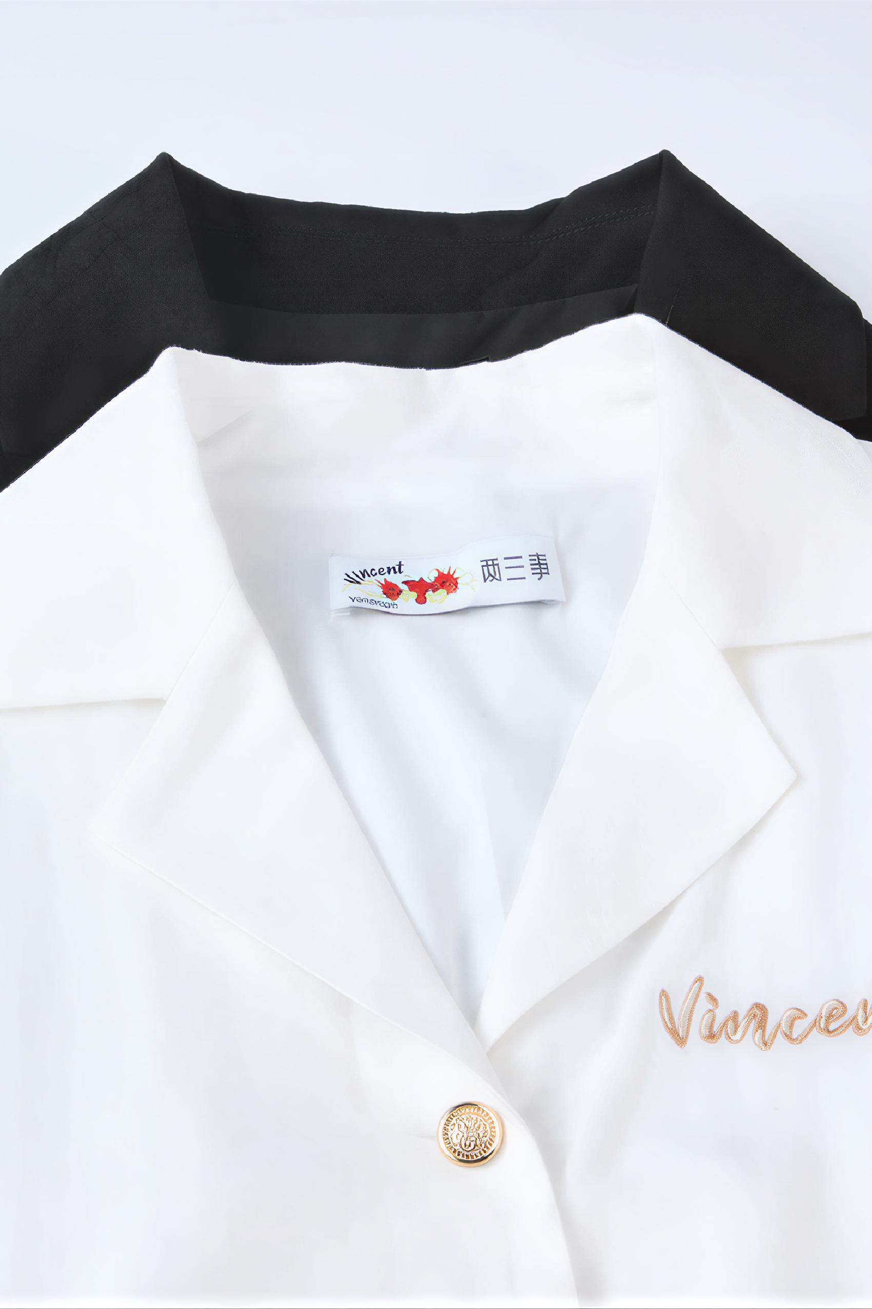 Matisse-Inspired Letter Embroidered Shirt Dress | LYONSENS Women's Fashion