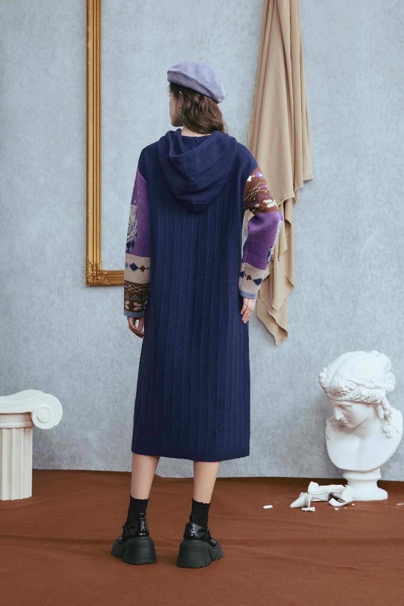 Emerging Artists Series Hooded Knit Maxi Dress