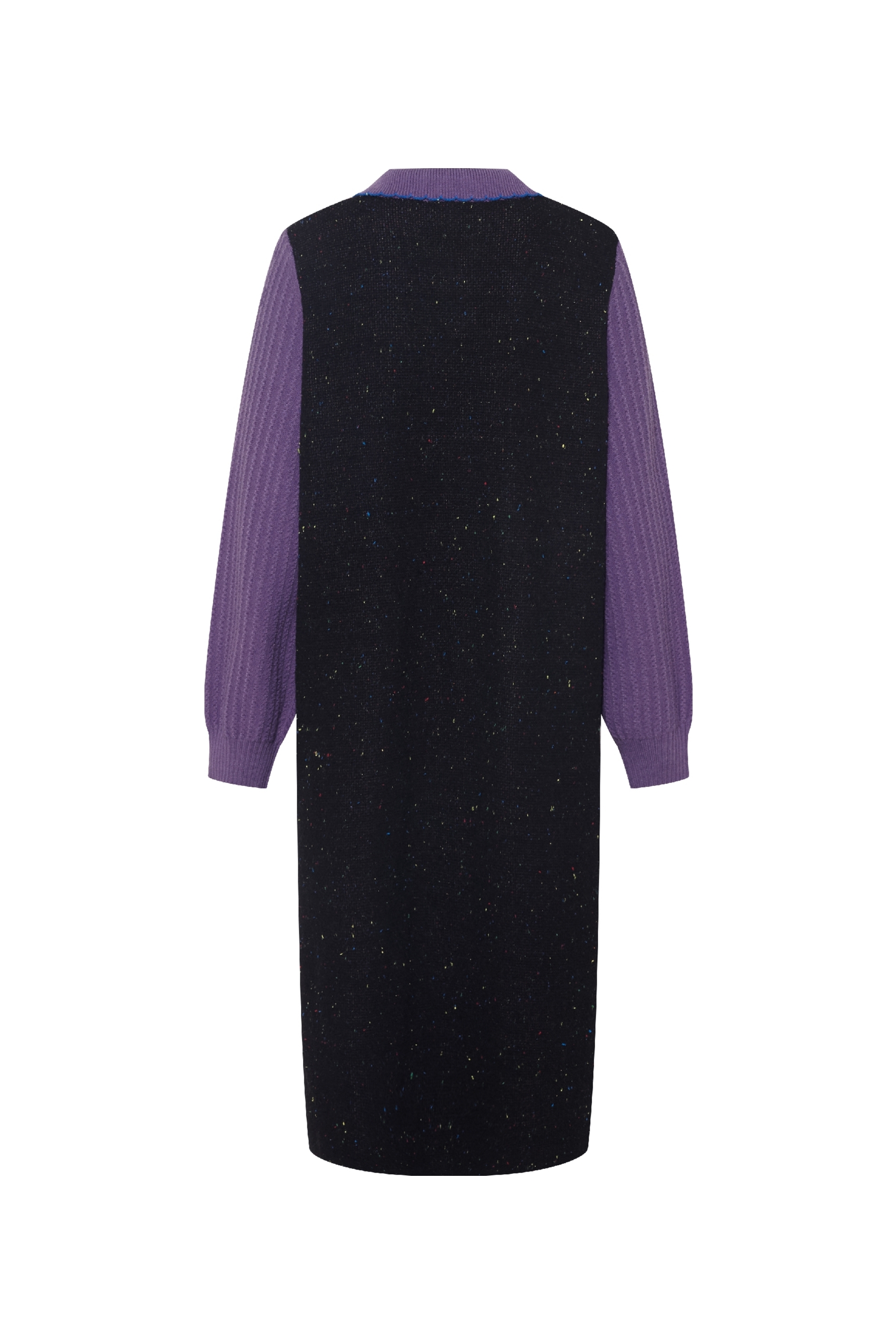 Color-blocked casual knit dress