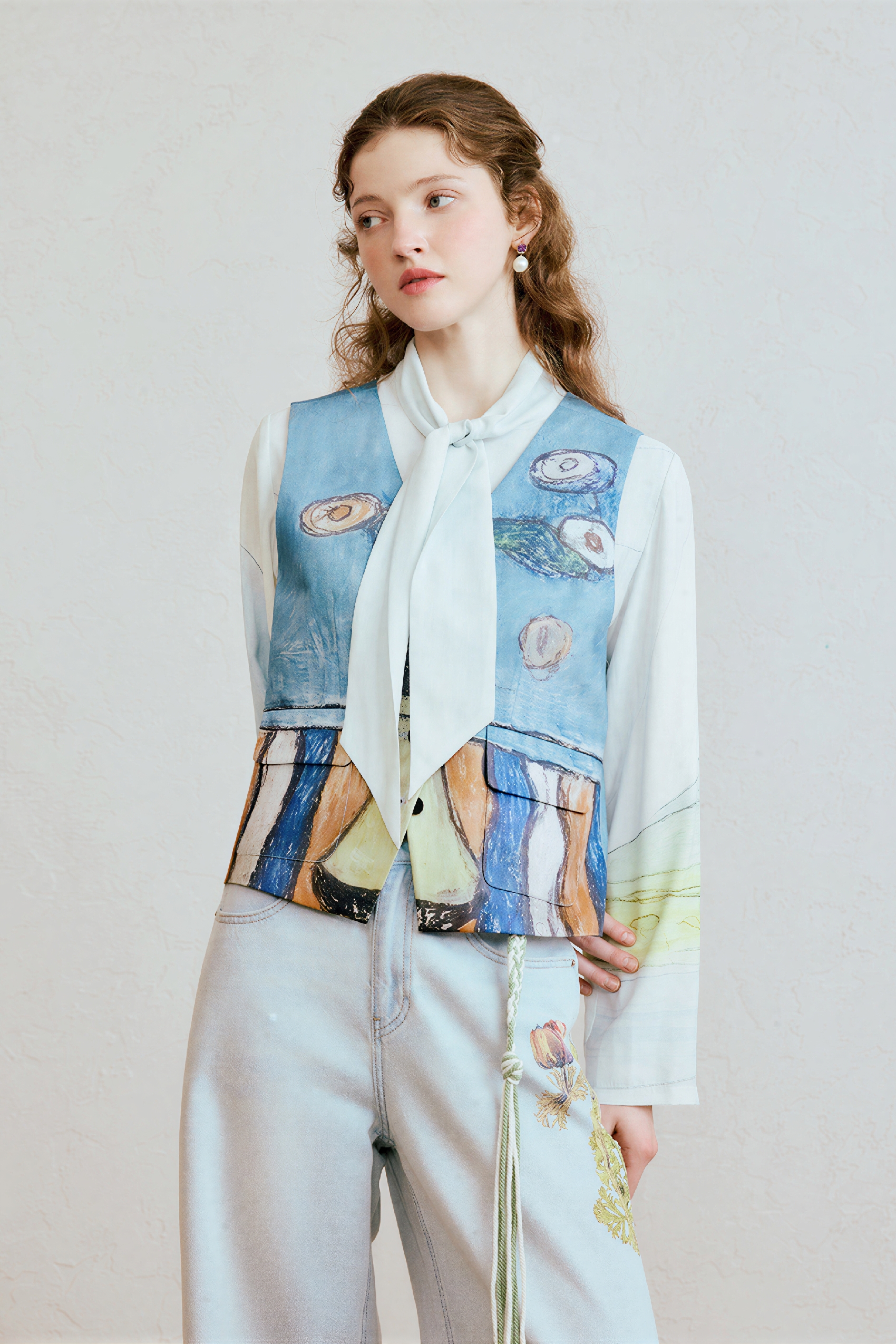 Artistic V-Neck Relaxed Layering Vest