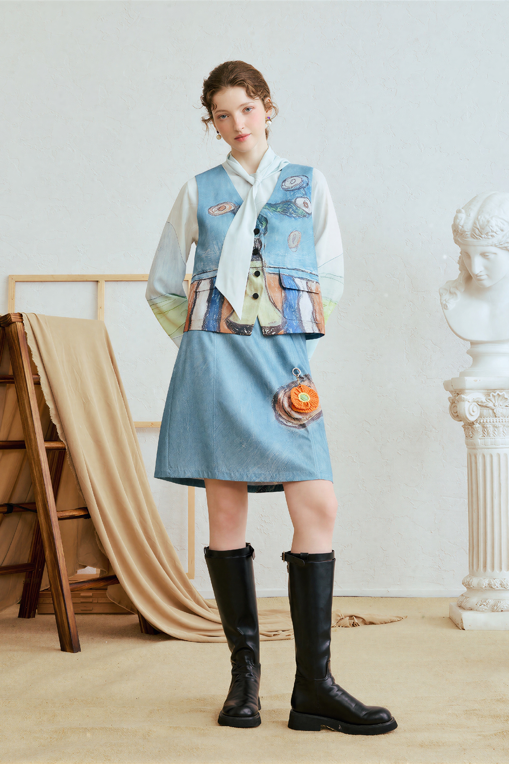 Artistic V-Neck Relaxed Layering Vest