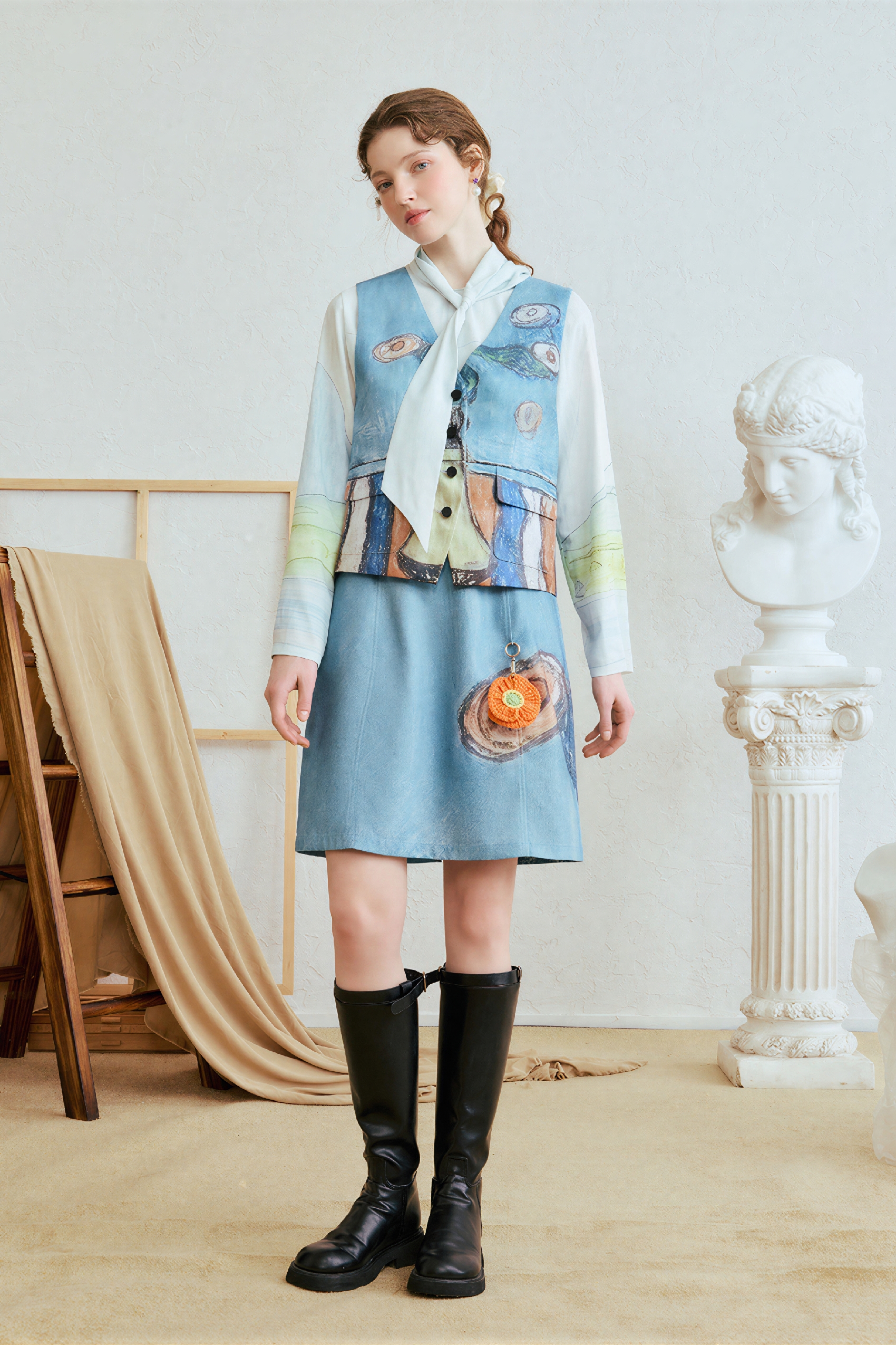 Artistic V-Neck Relaxed Layering Vest