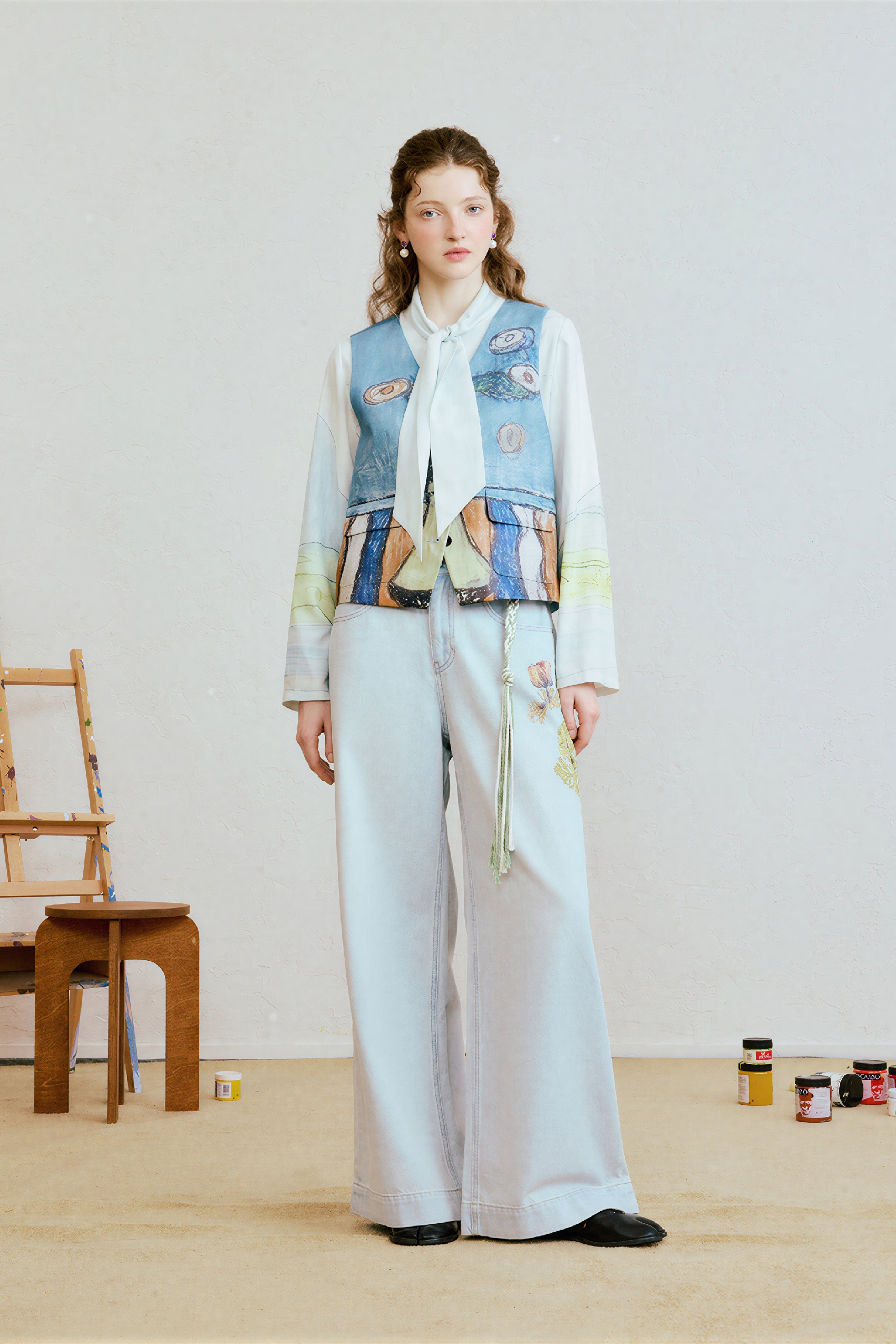 Artistic V-Neck Relaxed Layering Vest