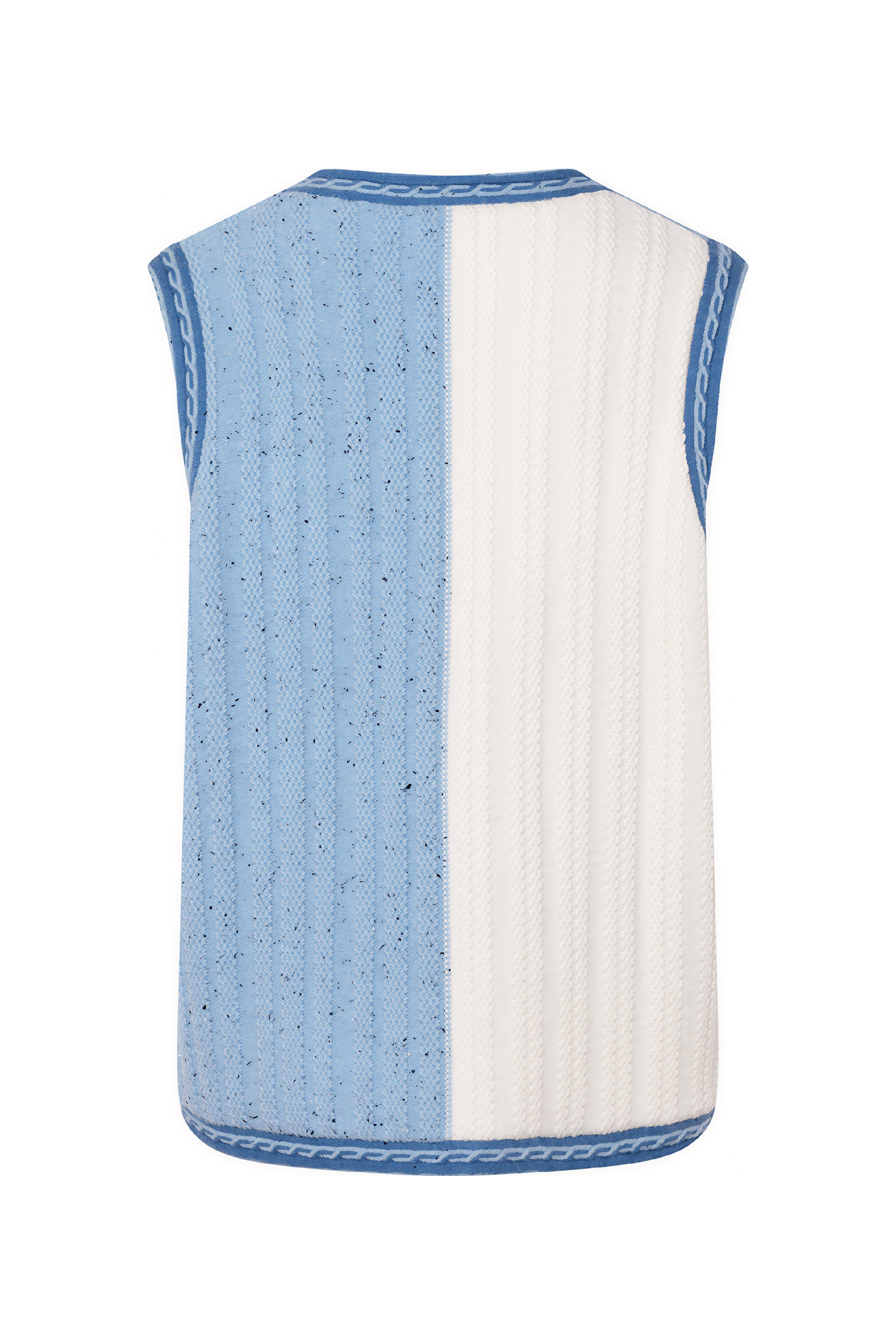 Forest-style V-neck knitted vest