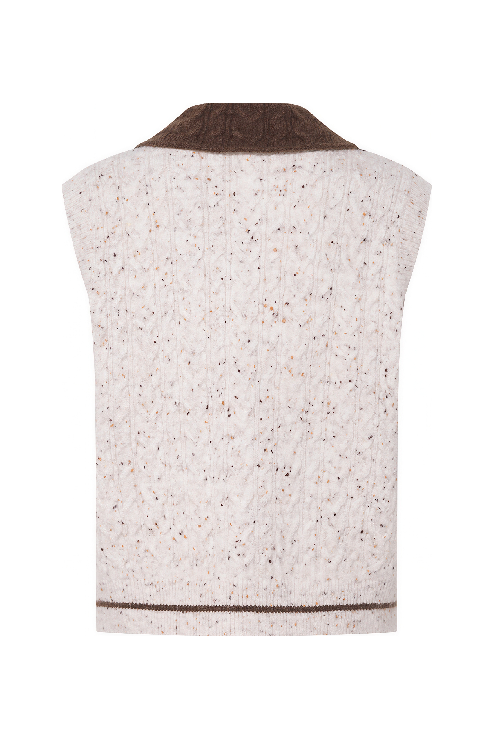 Knitted cardigan vest