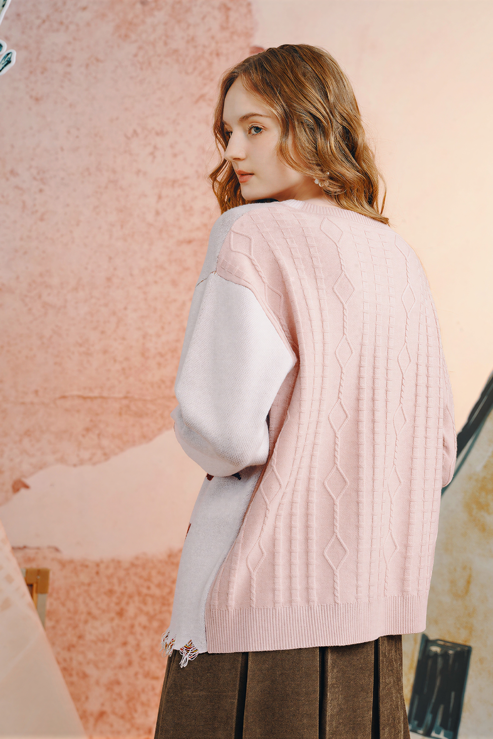 Van Gogh-Inspired Vintage Knit Sweater