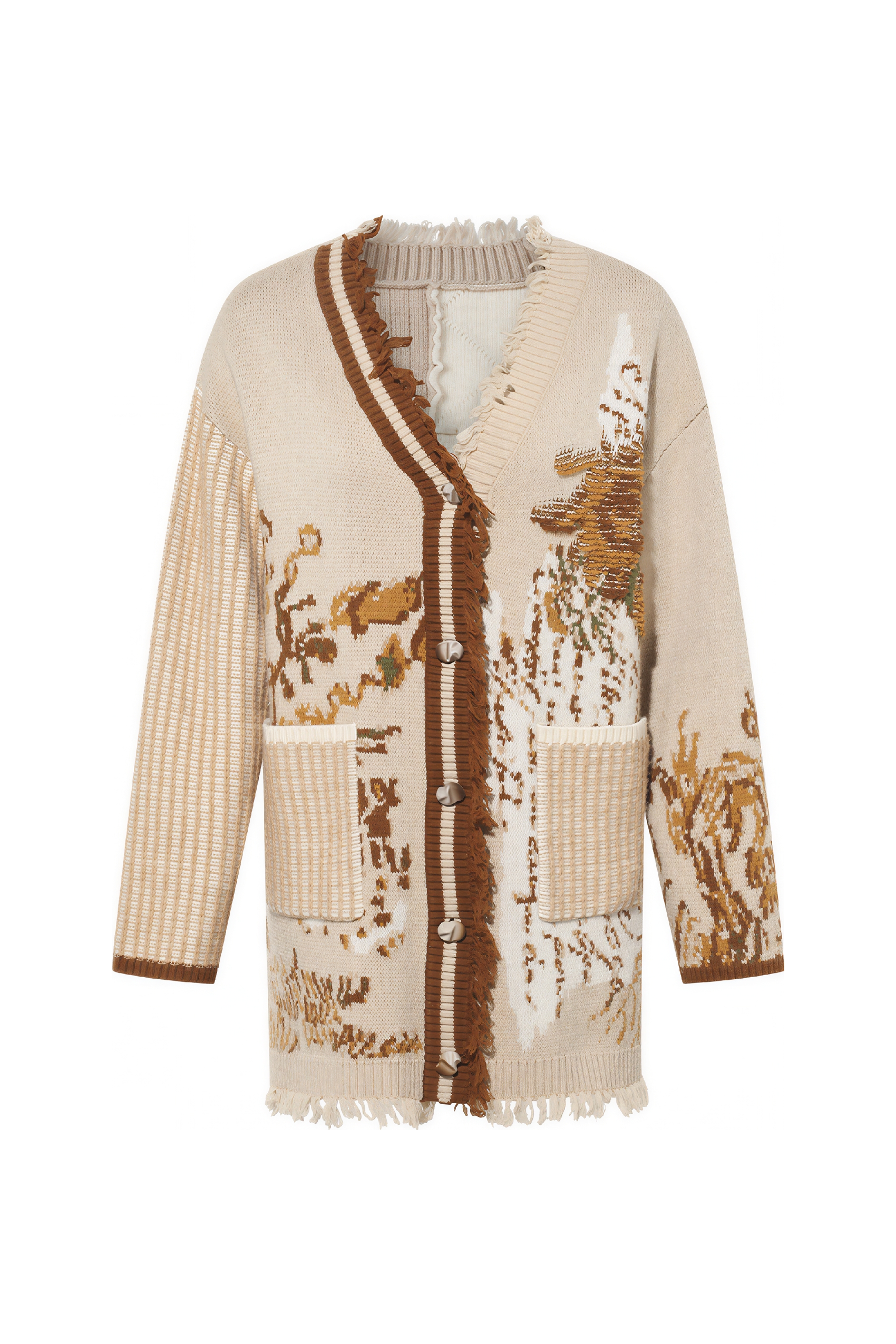 Blue cardigan knit sweater