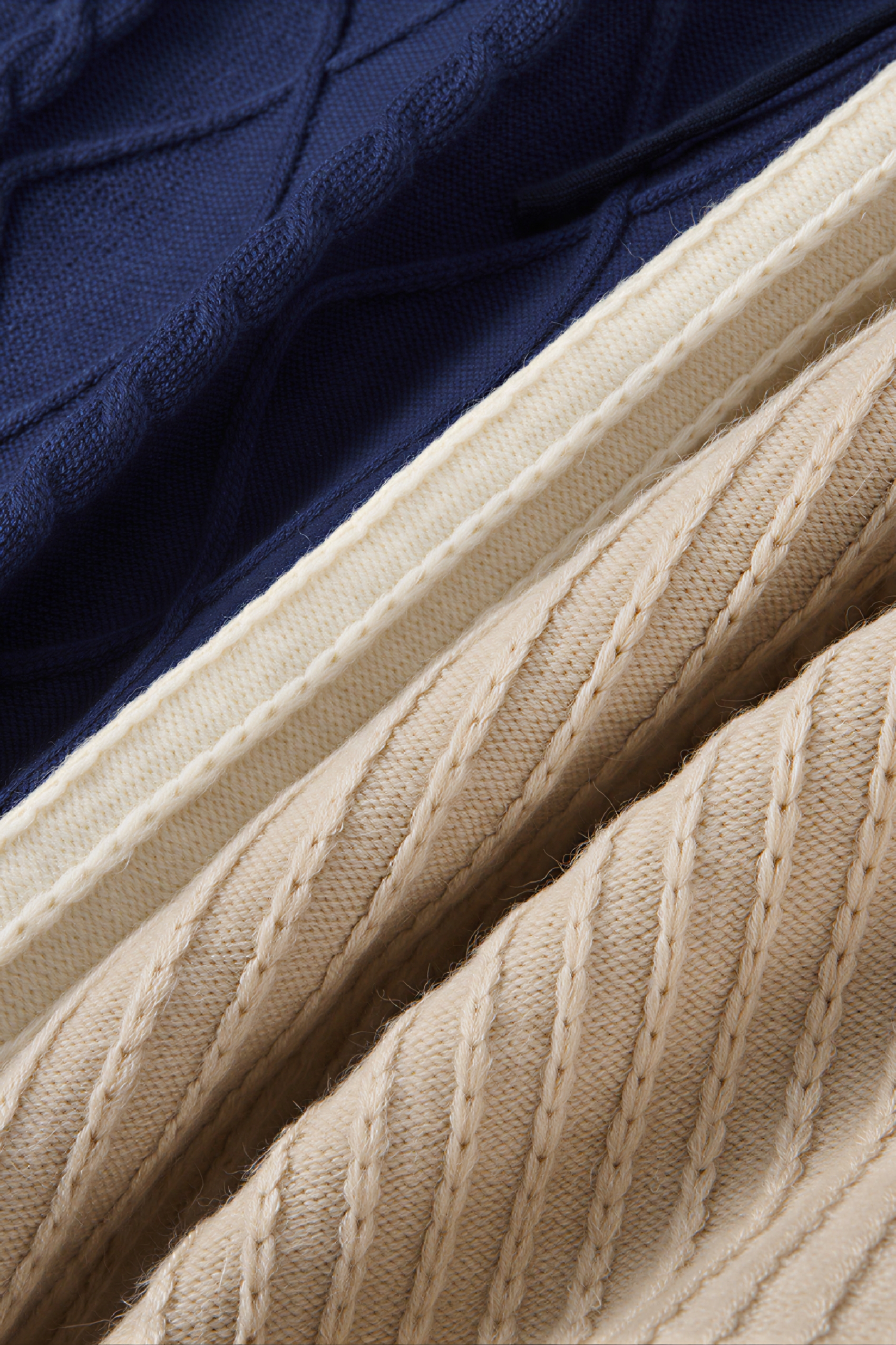 Blue cardigan knit sweater