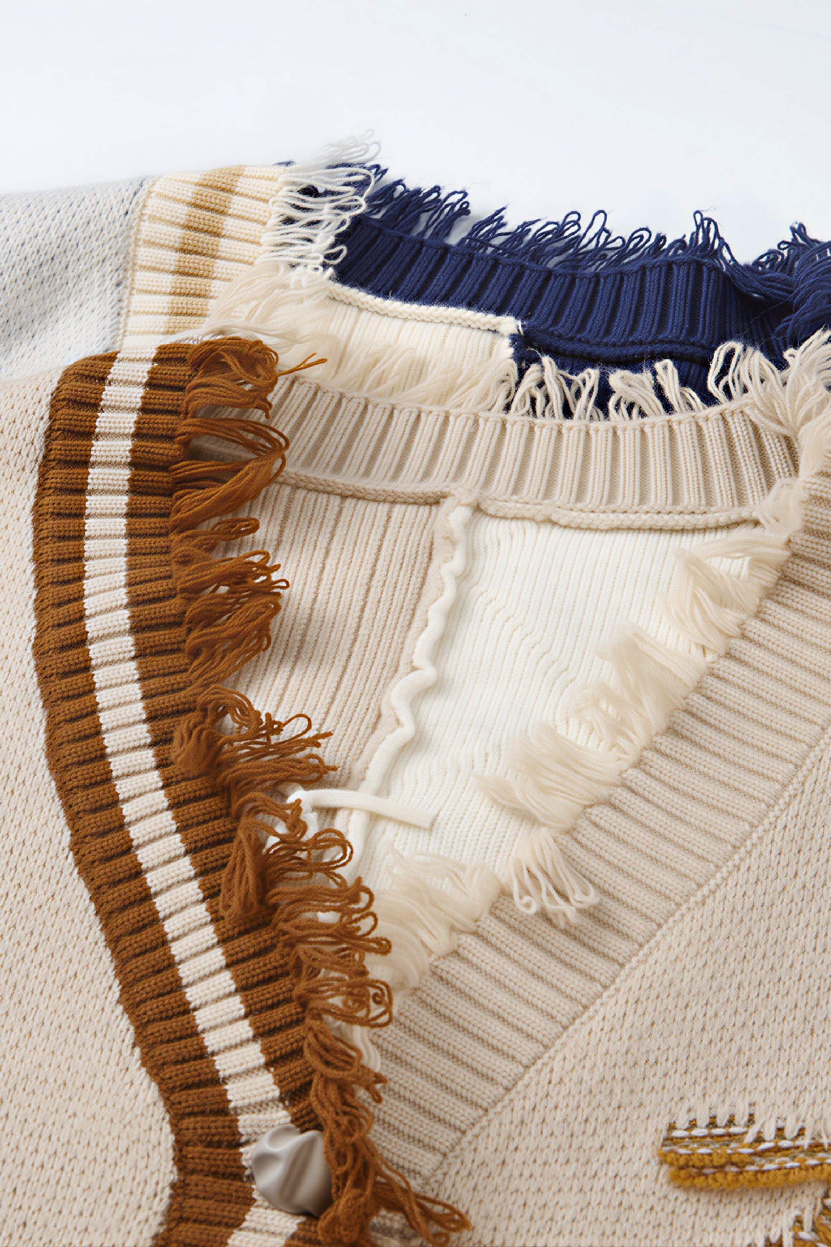 Blue cardigan knit sweater