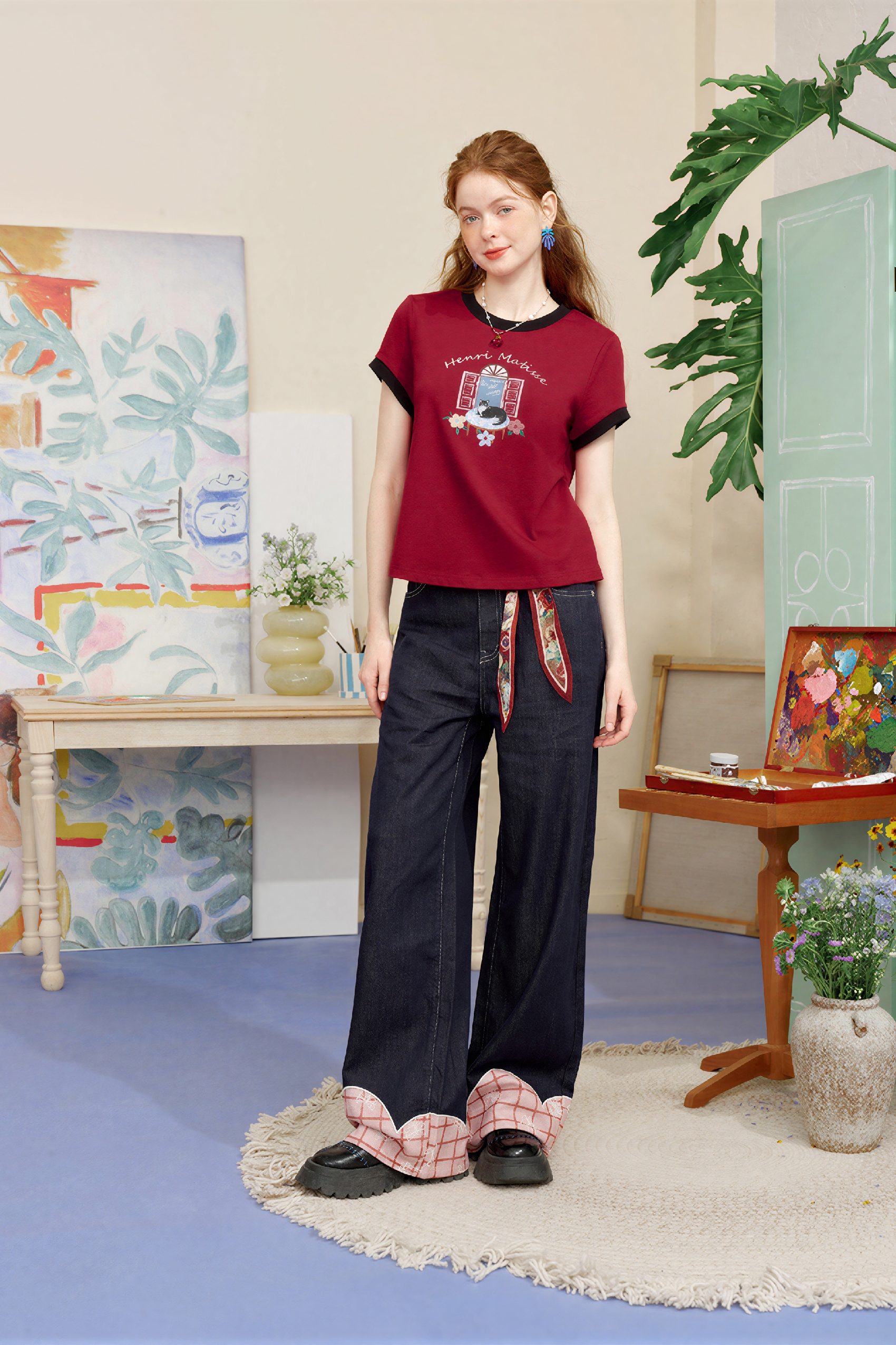 Matisse-Inspired Structured T-Shirt