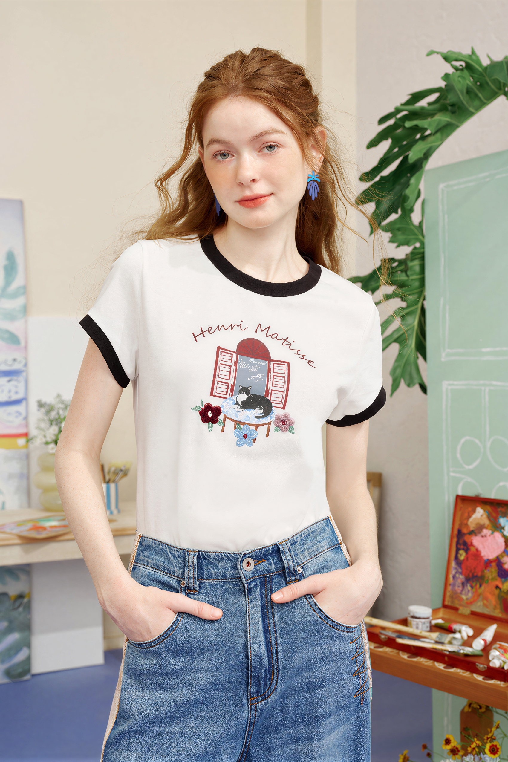 Matisse-Inspired Structured T-Shirt