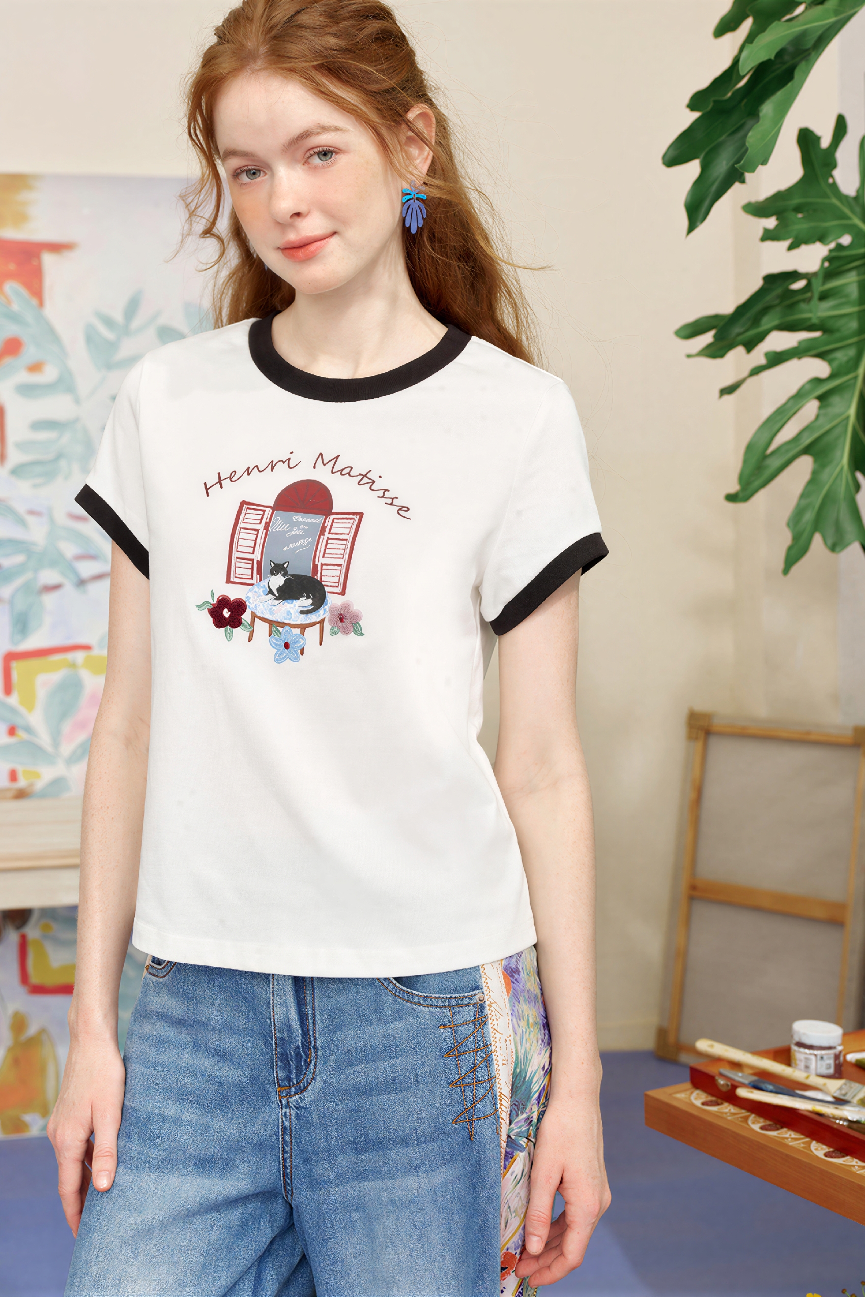 Matisse-Inspired Structured T-Shirt