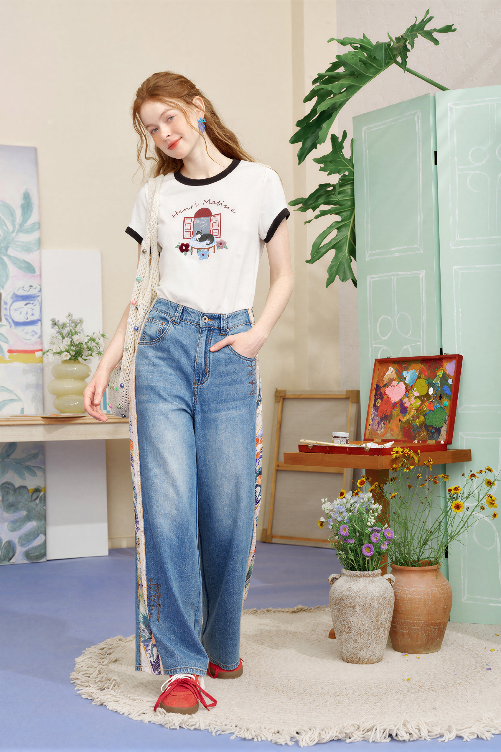 Matisse-Inspired Structured T-Shirt