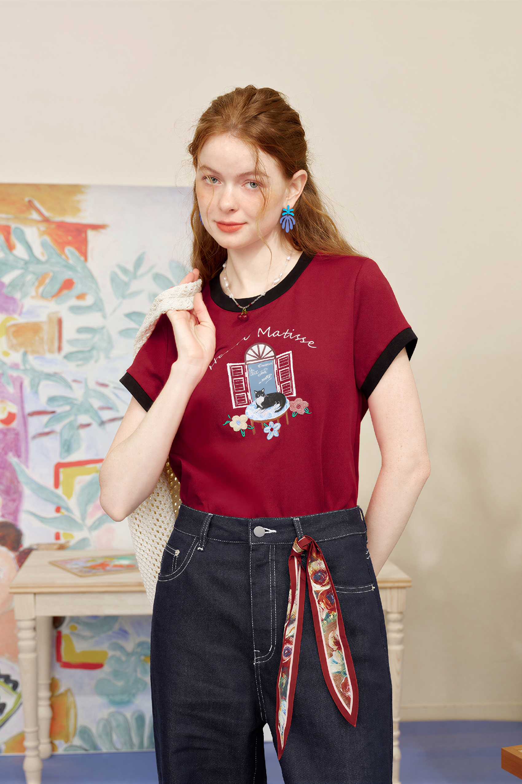 Matisse-Inspired Structured T-Shirt