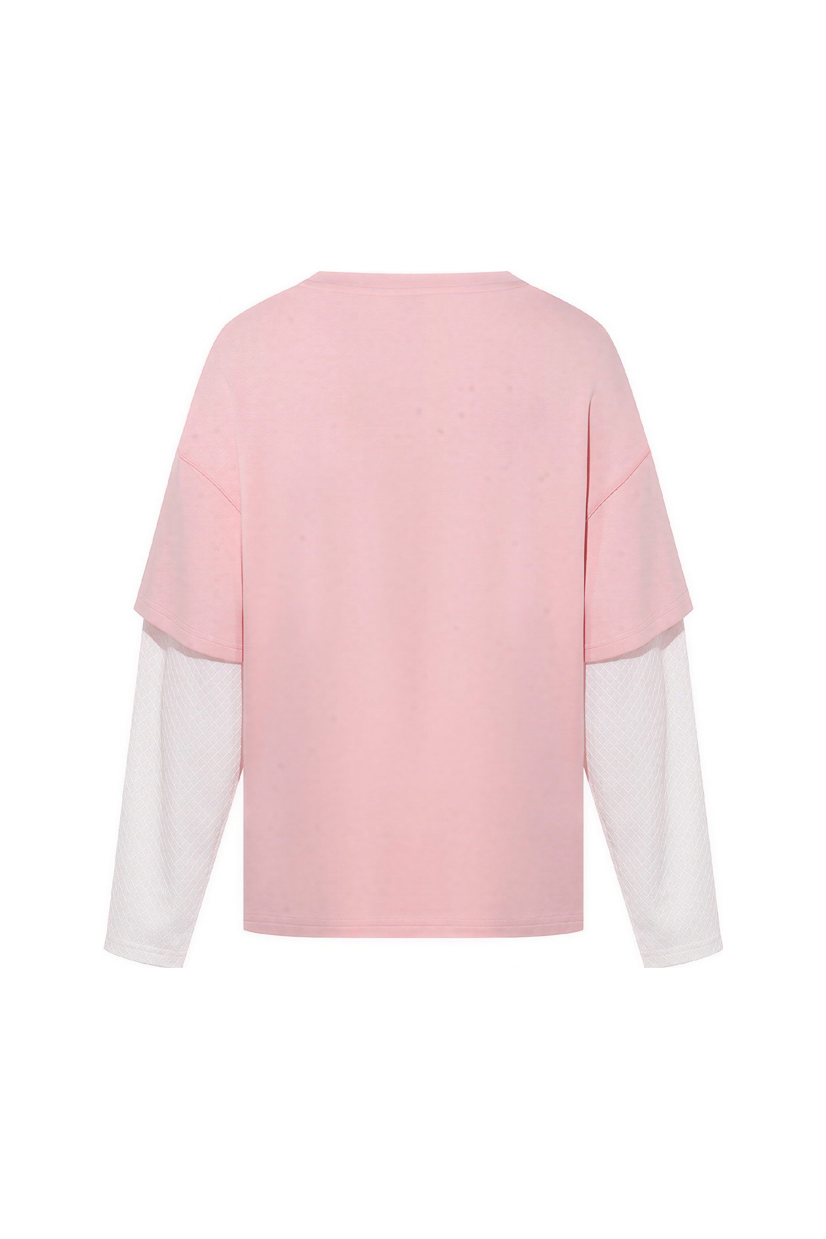 ヴィンテージプリントのフェイクレイヤードTシャツ