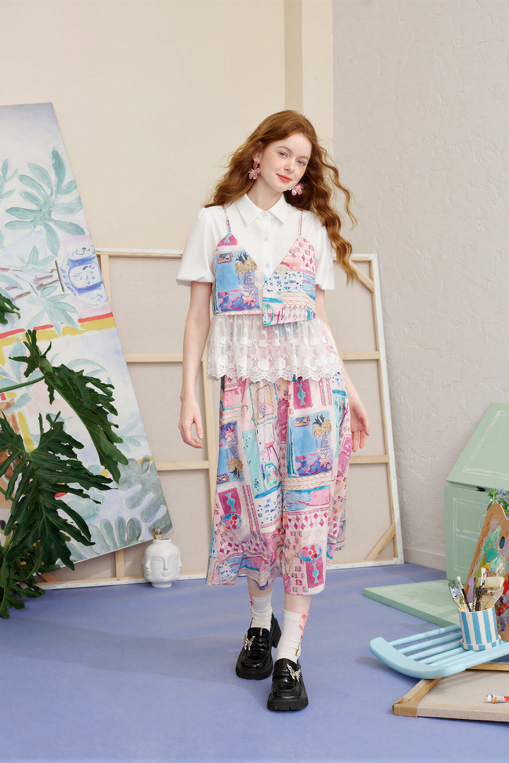 Matisse-Inspired Set-Style Colorful Dress