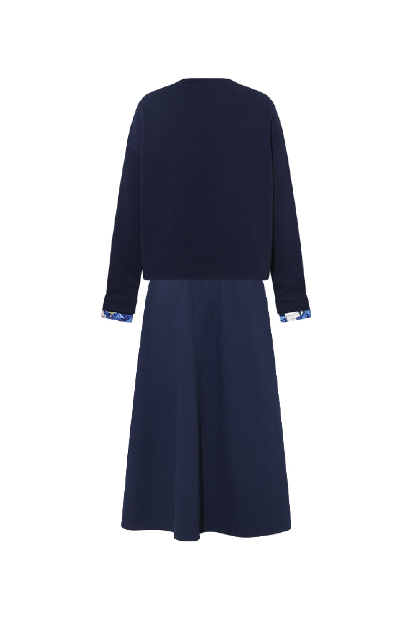 Van Gogh-Inspired Patchwork Sweatshirt Skirt Set