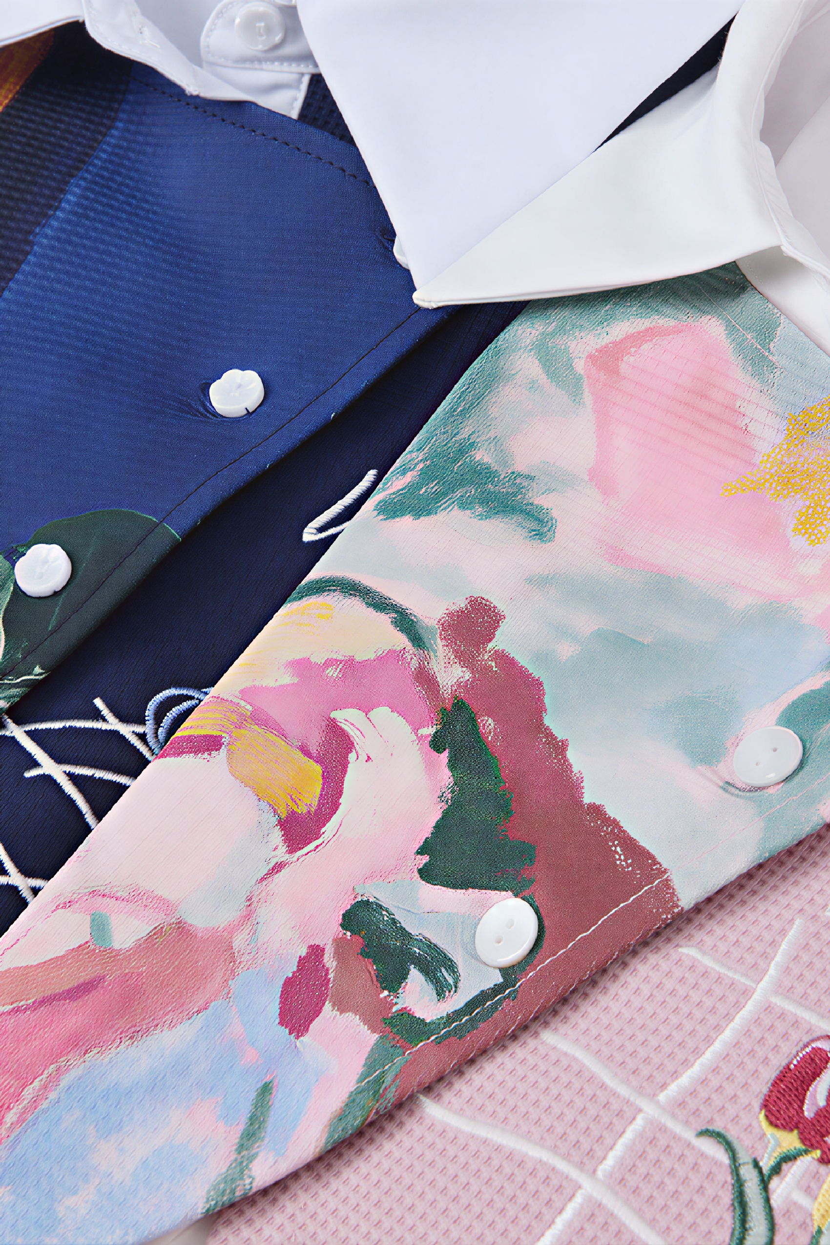 Faux Layered Shirt & Skirt Casual Set