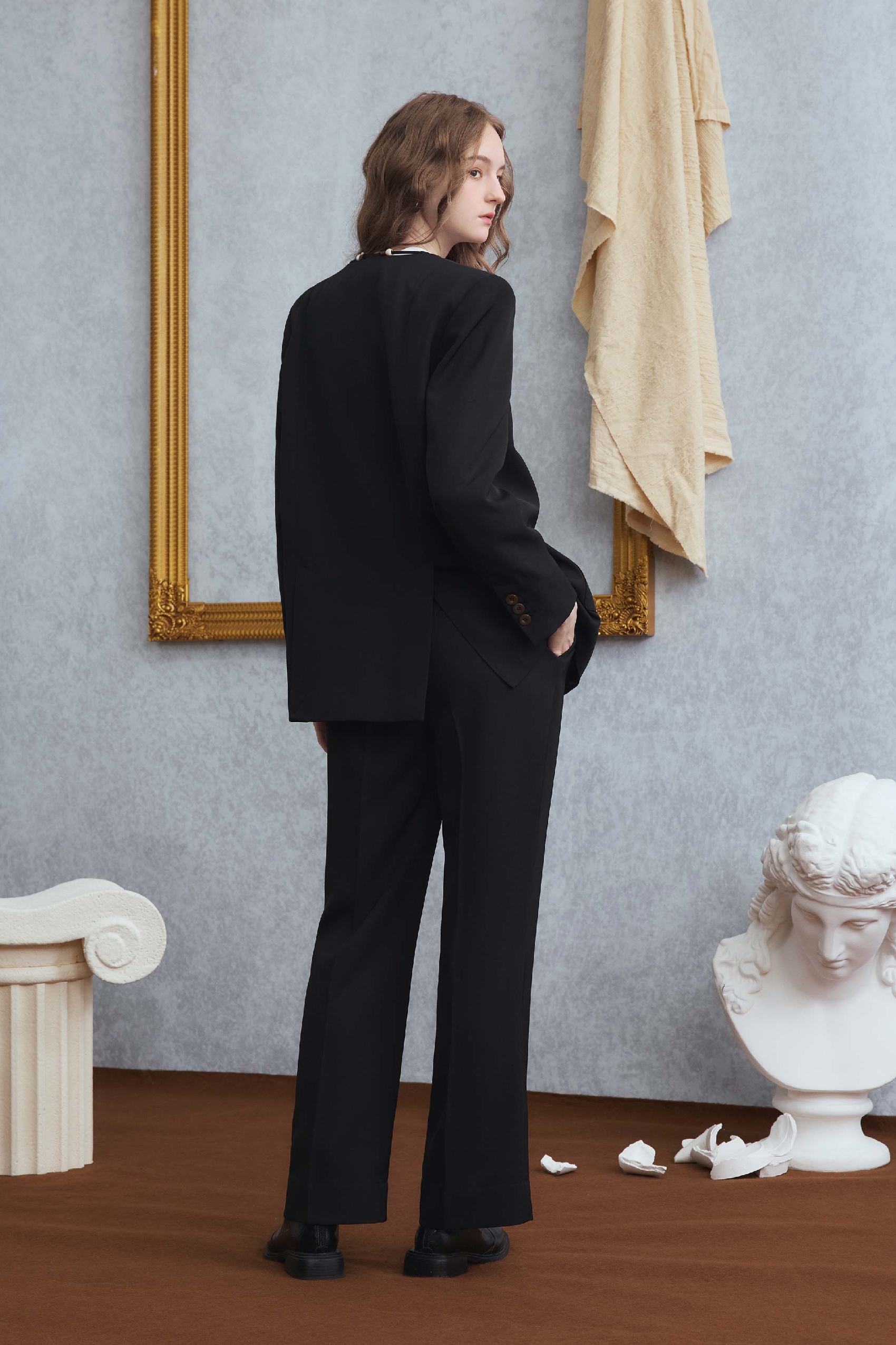 Van Gogh-Inspired Beaded Tailored Suit Set