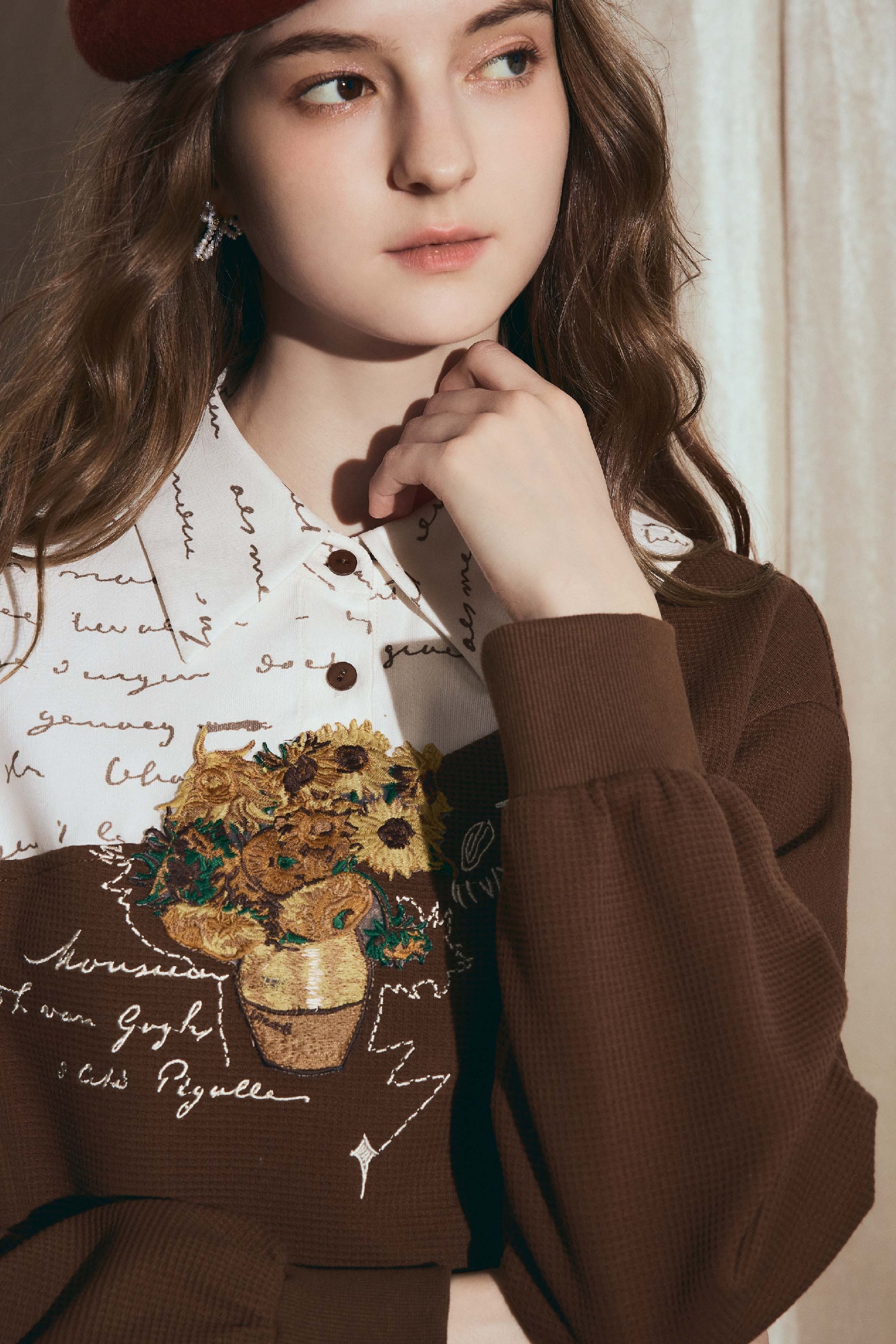 Patchwork two-piece long-sleeved sweatshirt