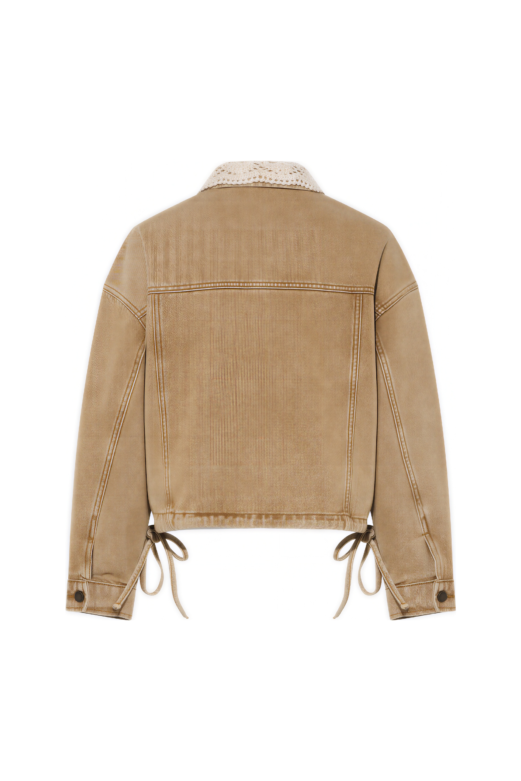 Art-Inspired Cropped Denim Jacket