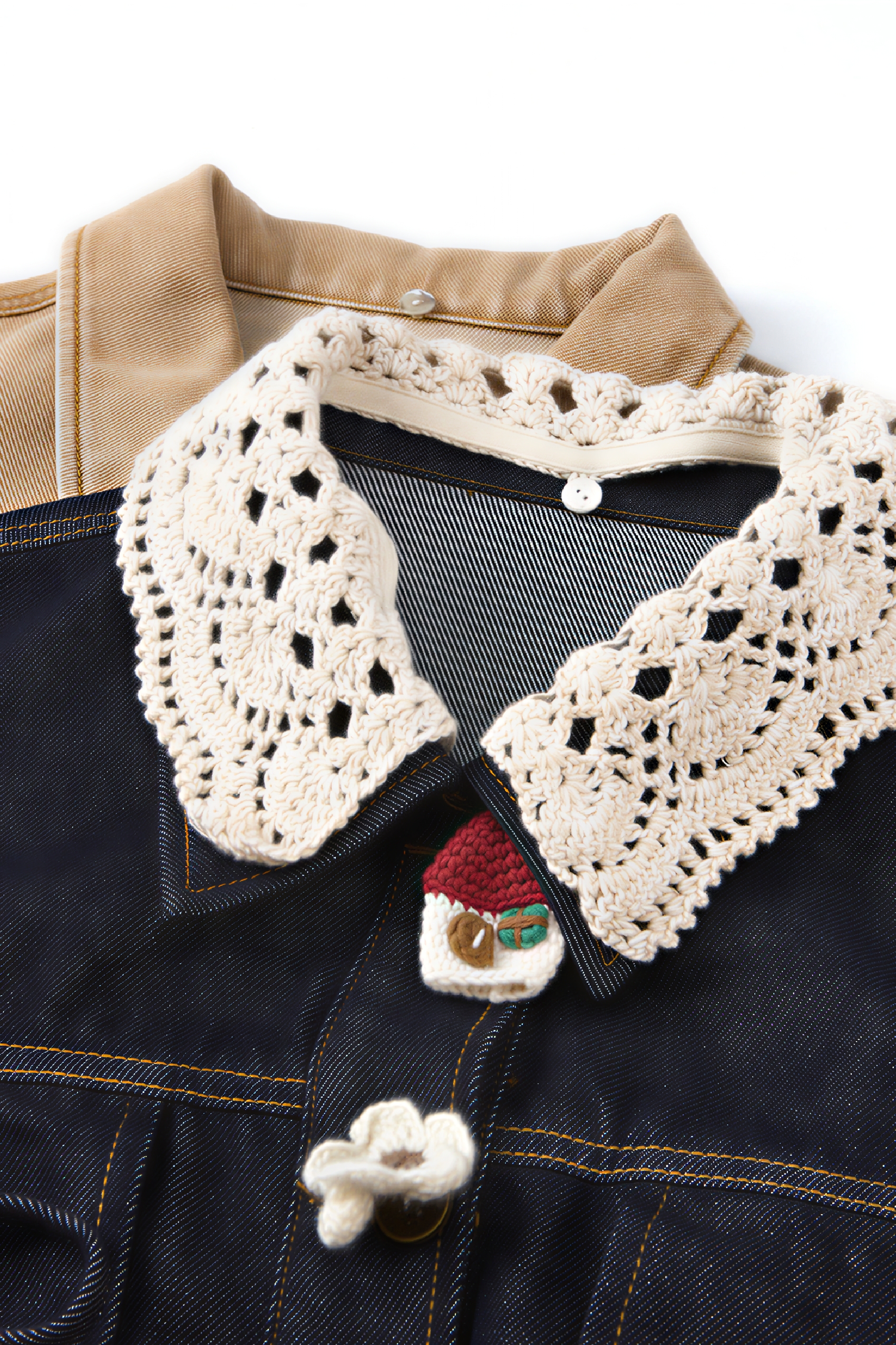 Art-Inspired Cropped Denim Jacket