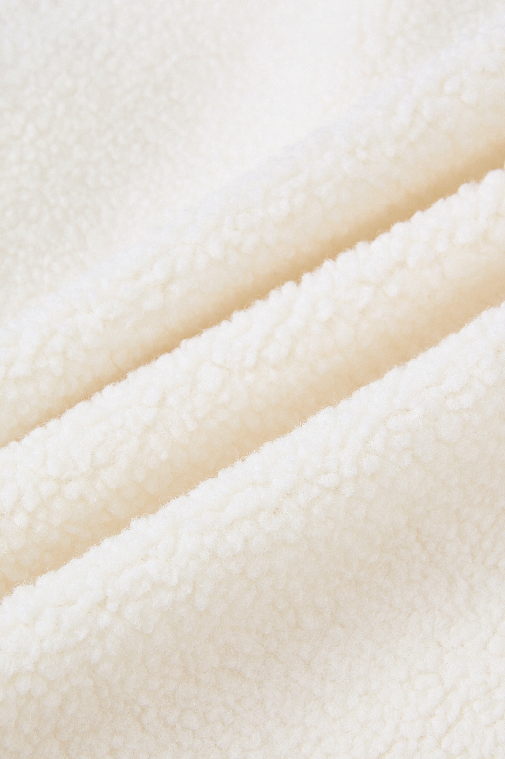 Fleece-inspired printed plush coat