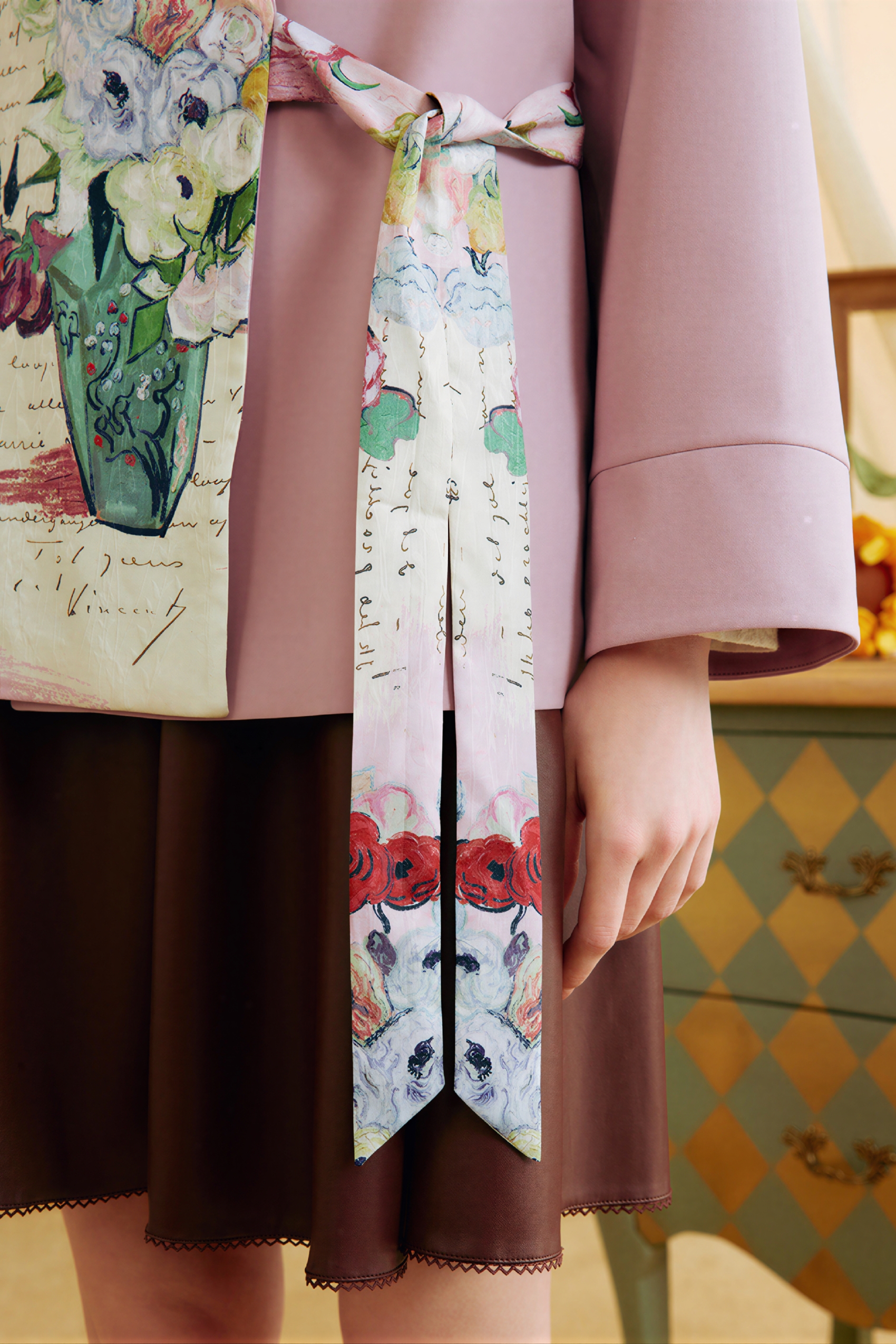 Van Gogh-Inspired Vintage Tailored Blazer