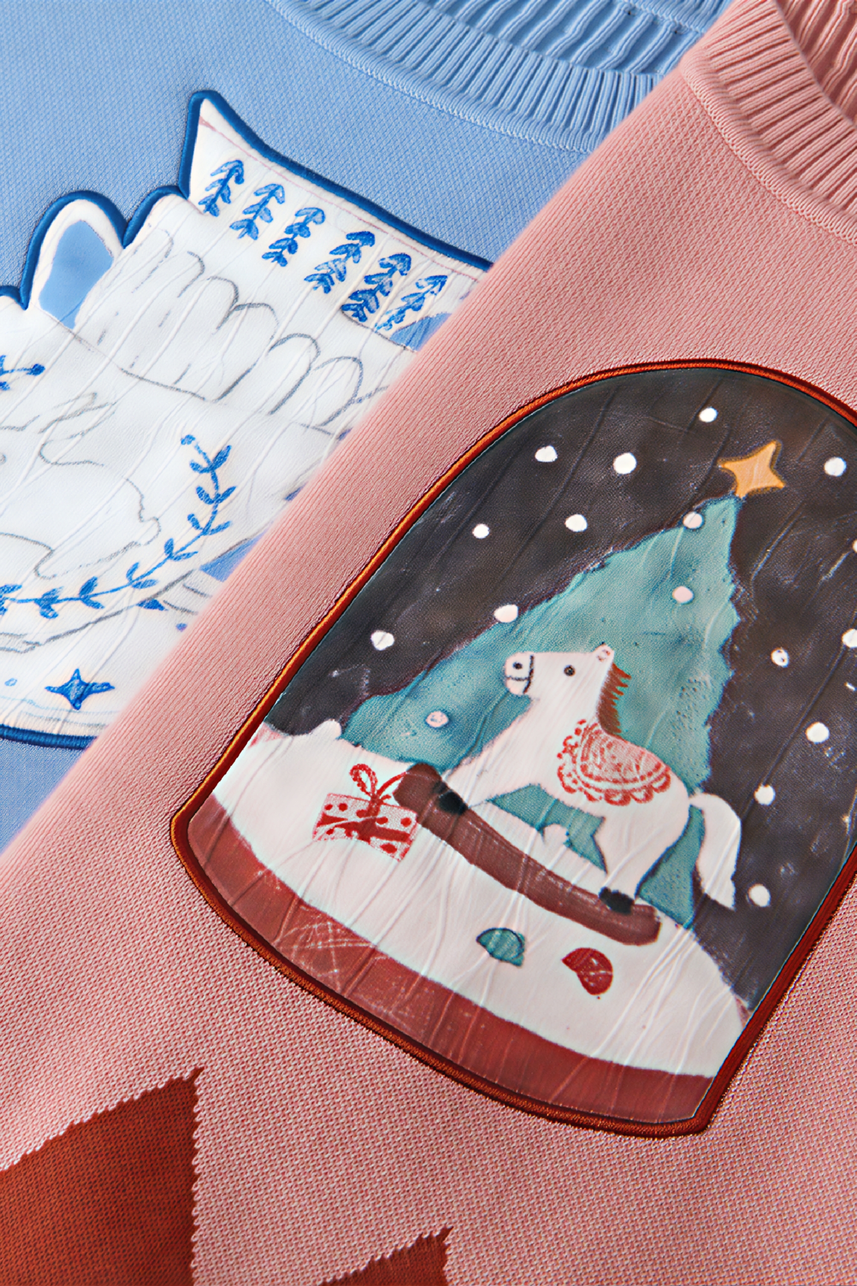 Short knitted vest worn over a tank top