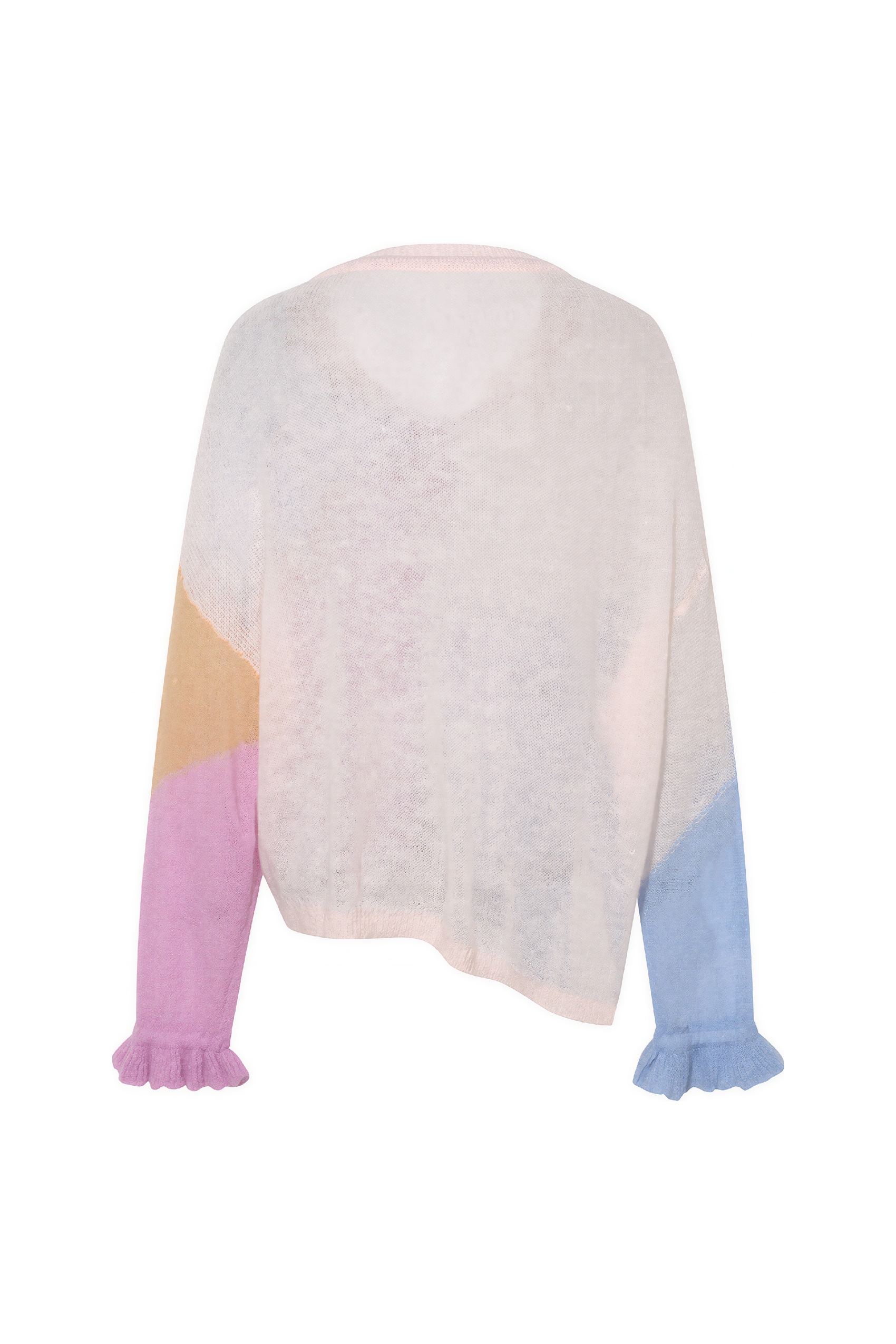 Color-blocked knitted top