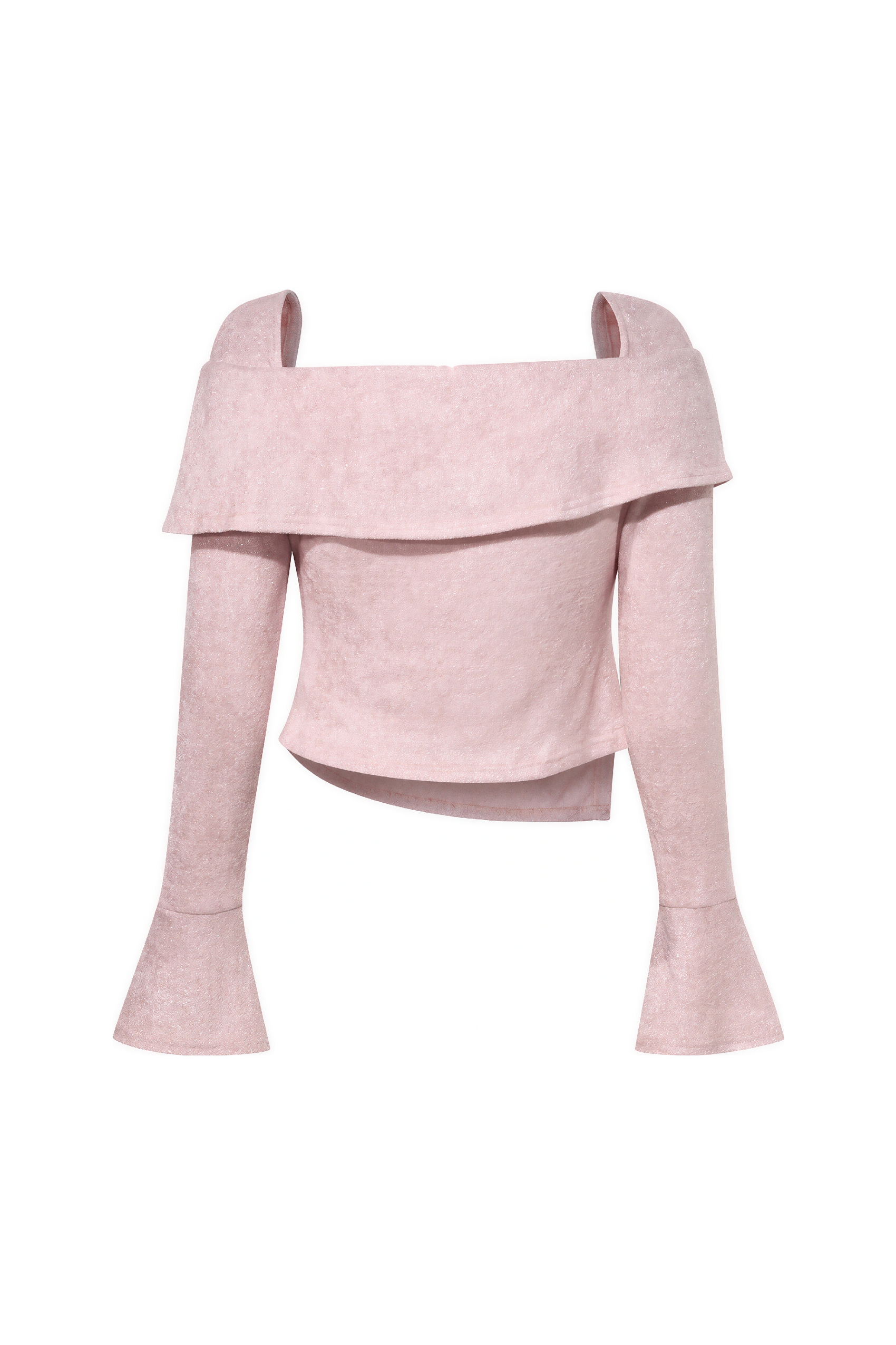 Pink Off-Shoulder Knit Top