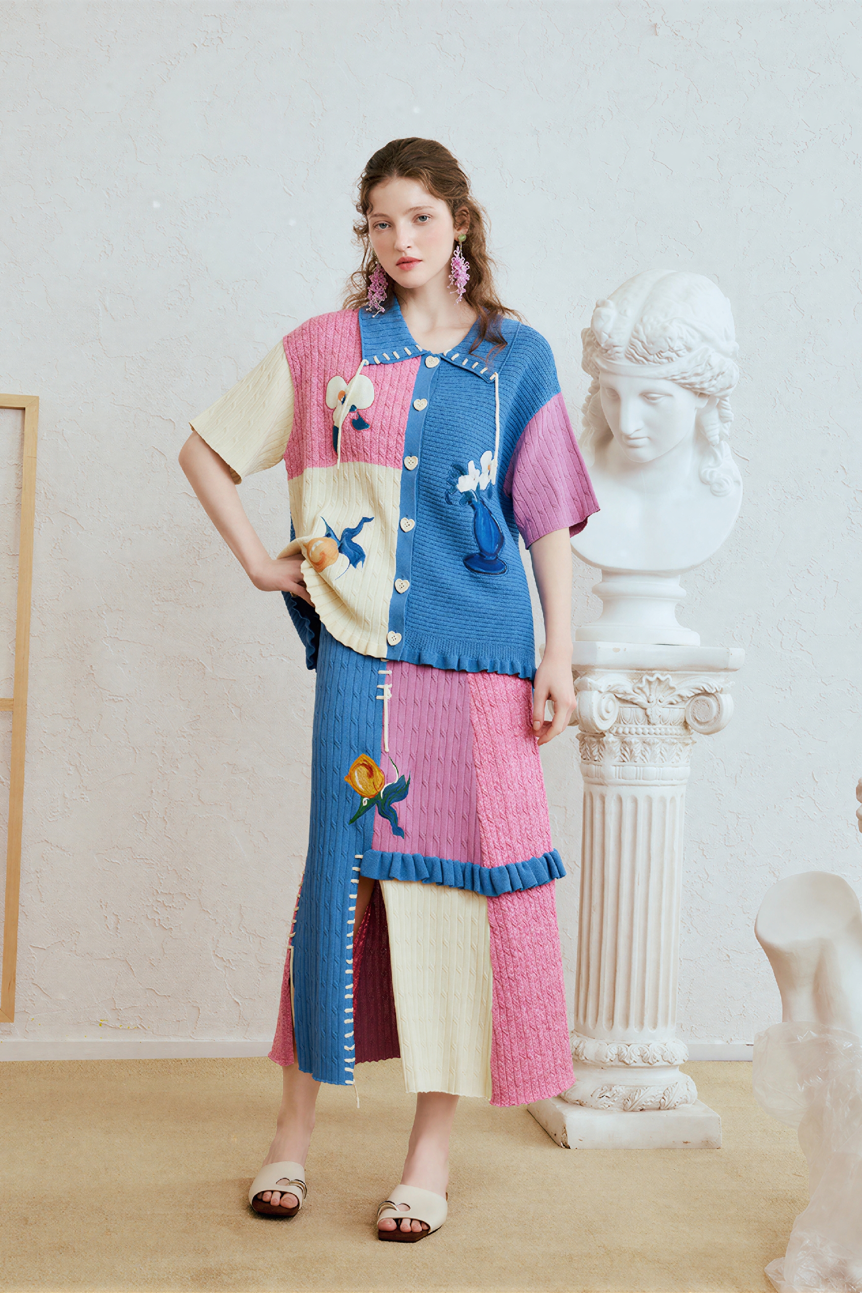 Color-Block Designer Knit Polo-LYONSENS