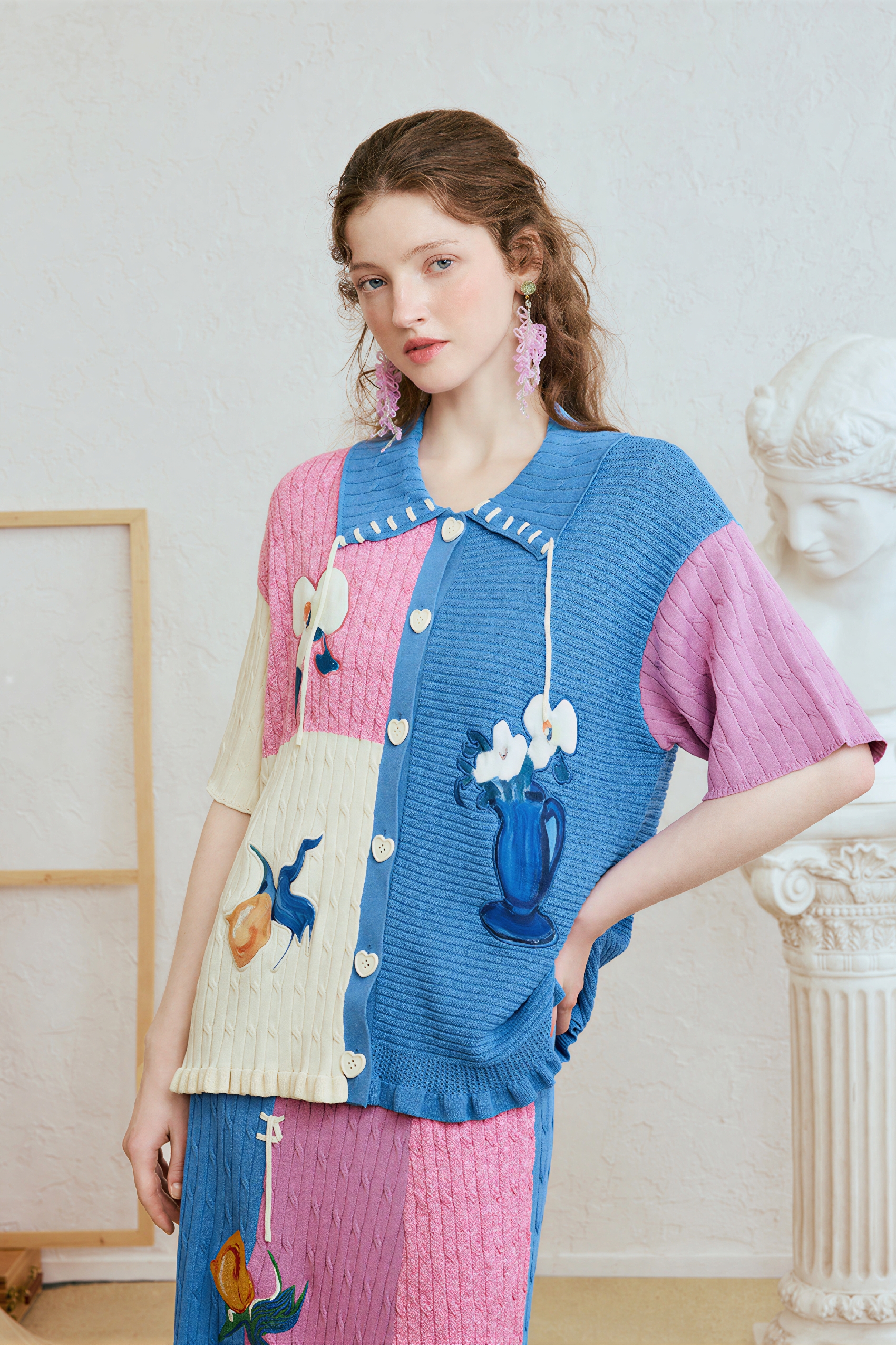 Color-Block Designer Knit Polo-LYONSENS