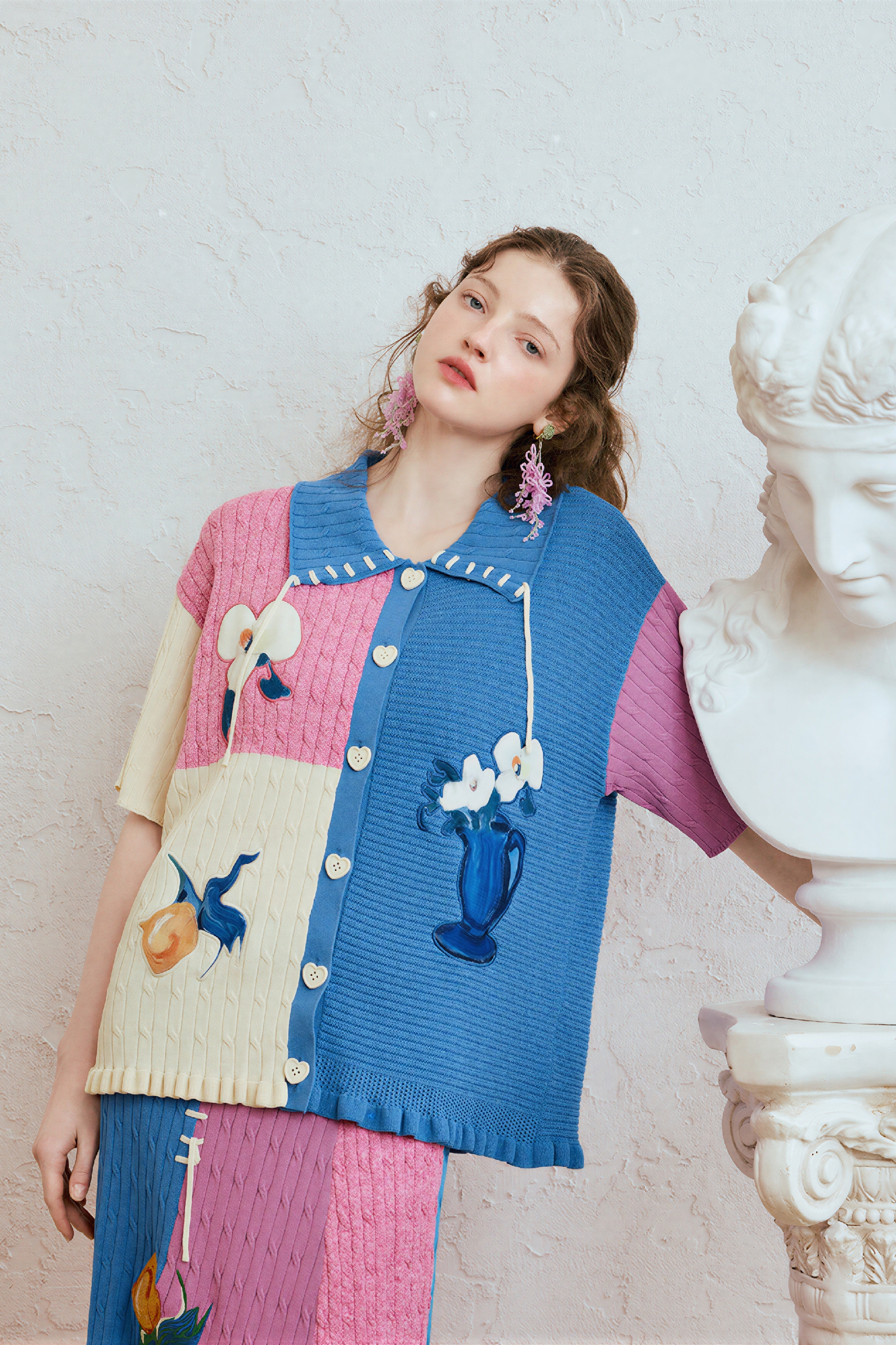 Color-Block Designer Knit Polo-LYONSENS