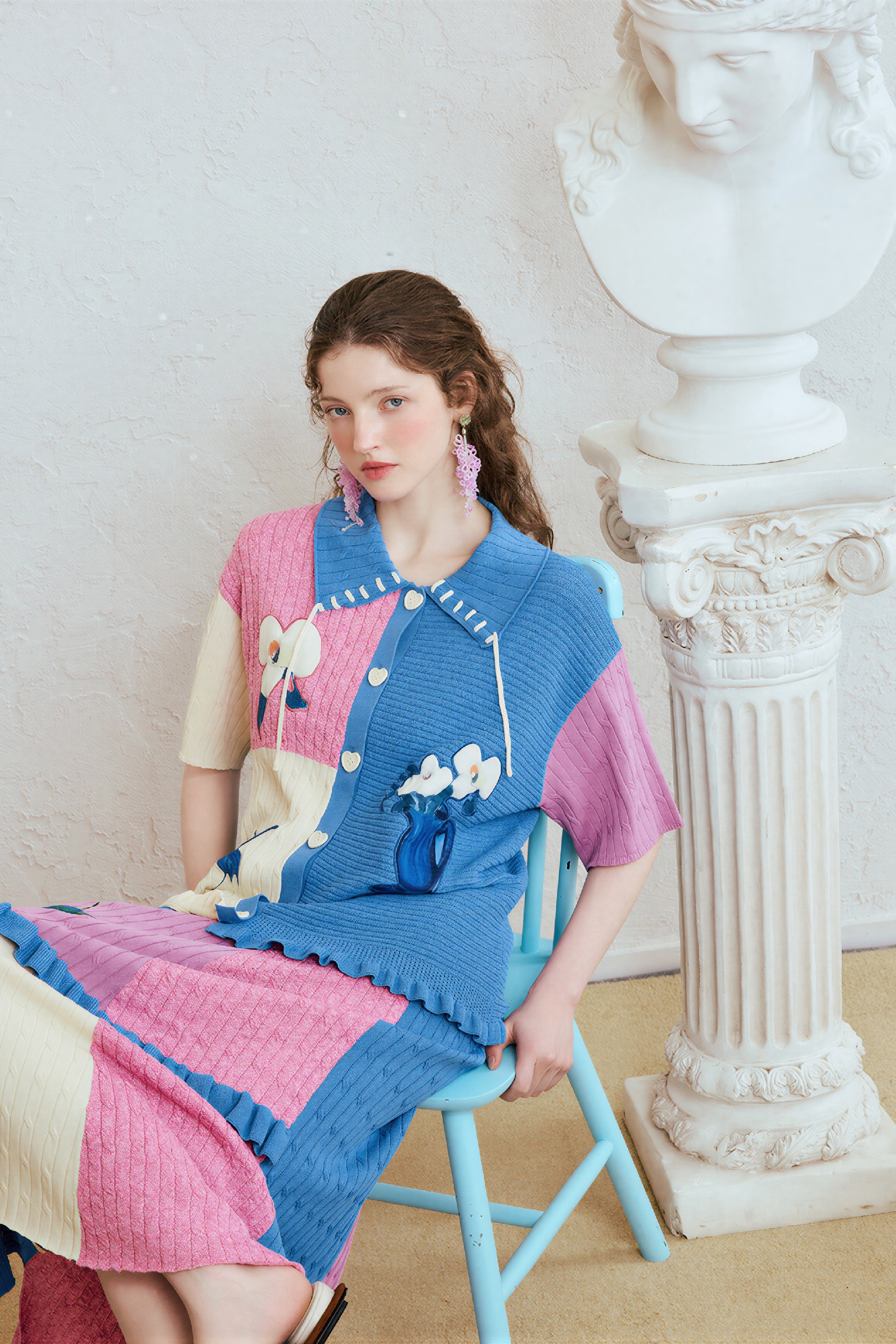 Color-Block Designer Knit Polo-LYONSENS