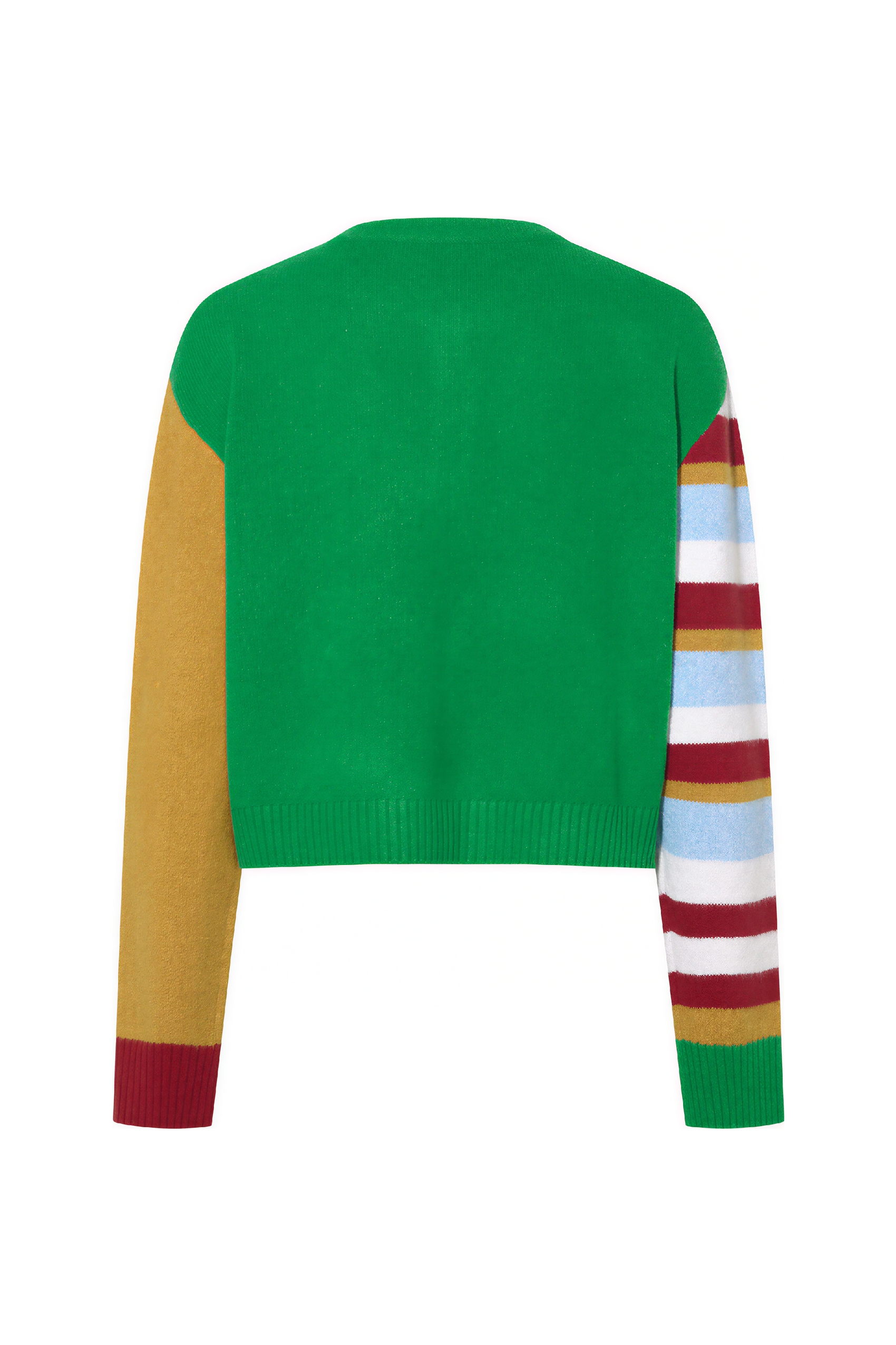 Jacquard Color Knit Lightweight Cardigan