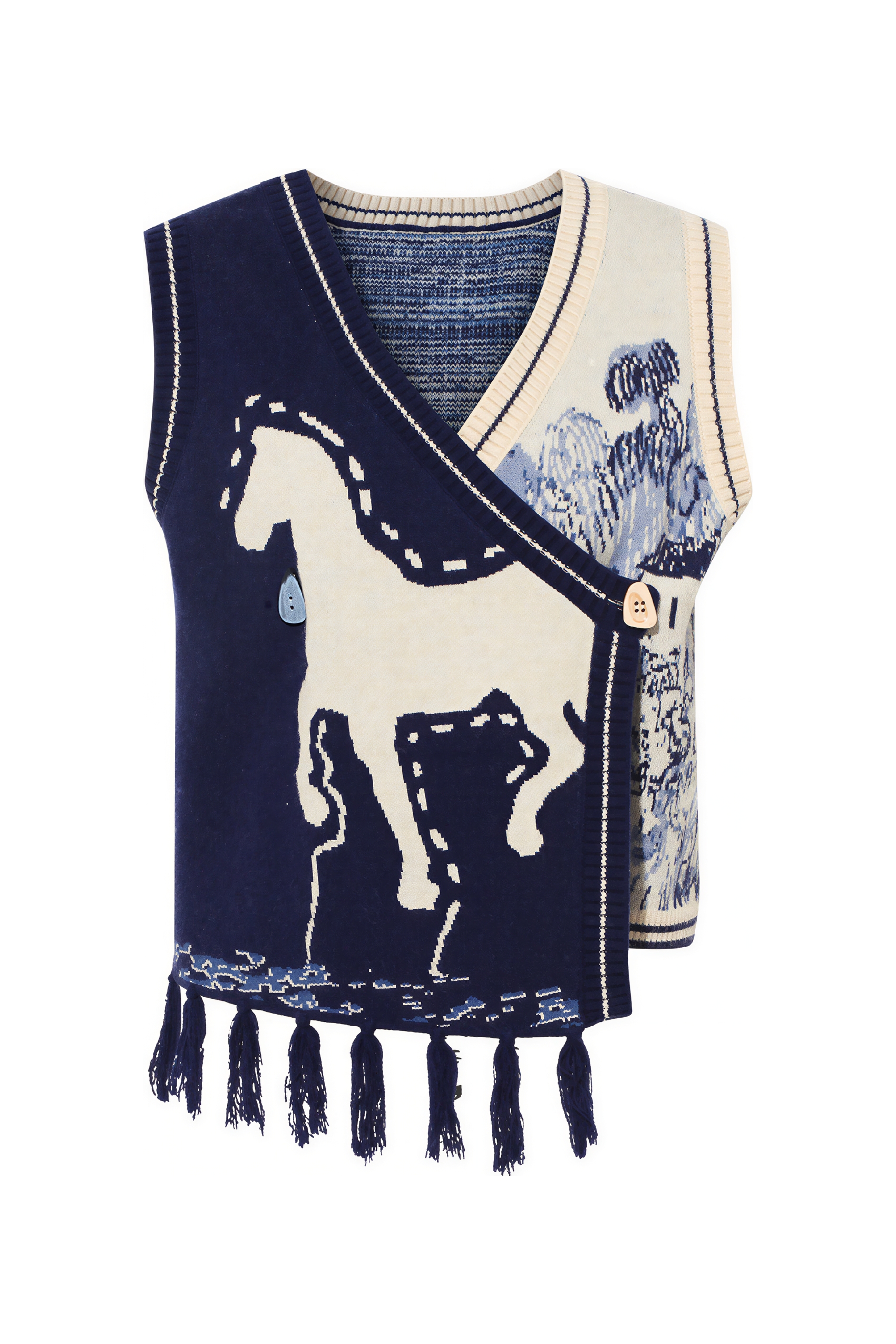 Van Gogh-Inspired Knit Sweater Vest